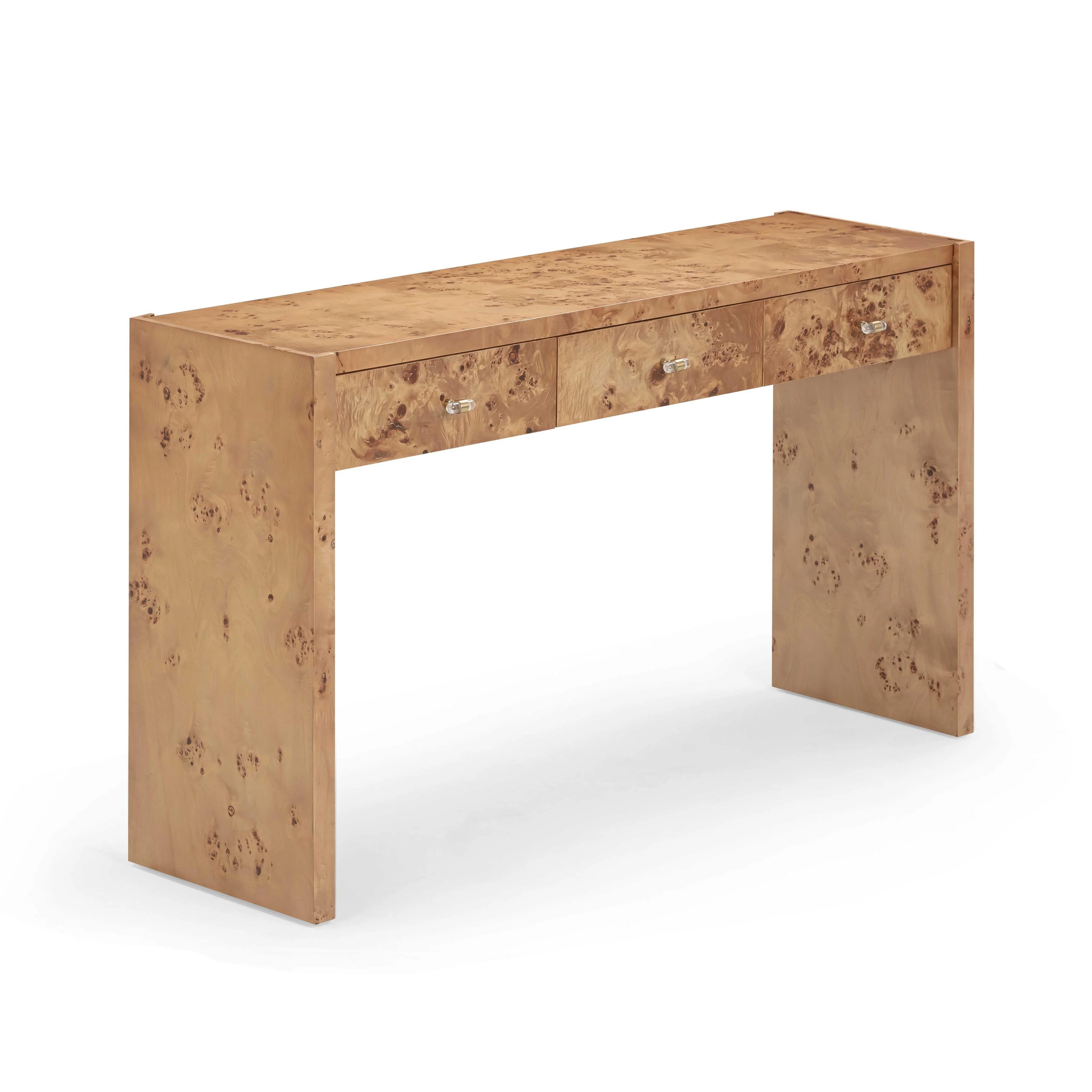Brandyss 54" Burl Console Table - Image 9