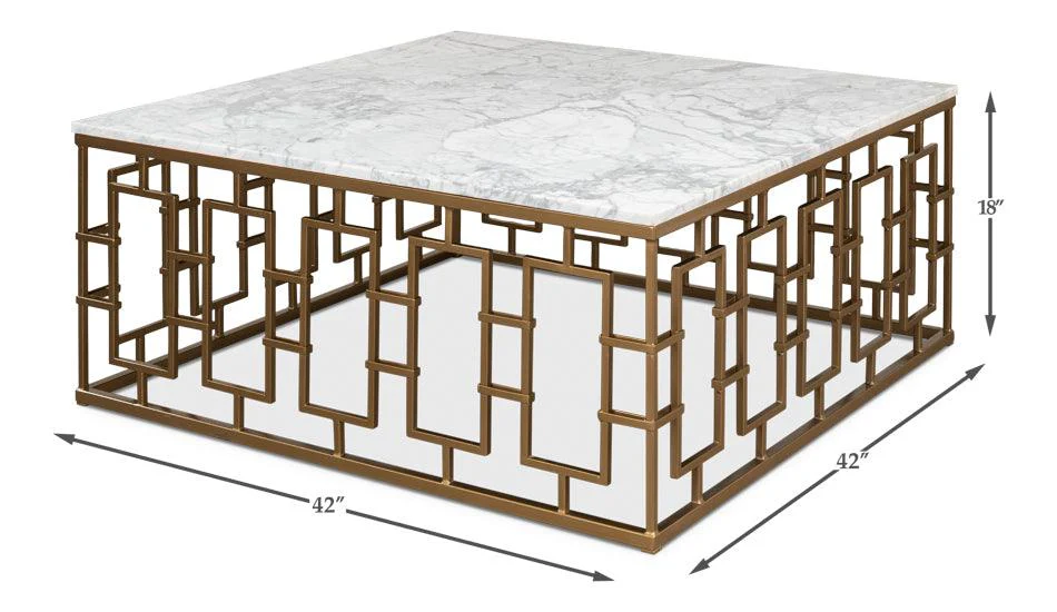 Brass Gate Cocktail Table - Image 3