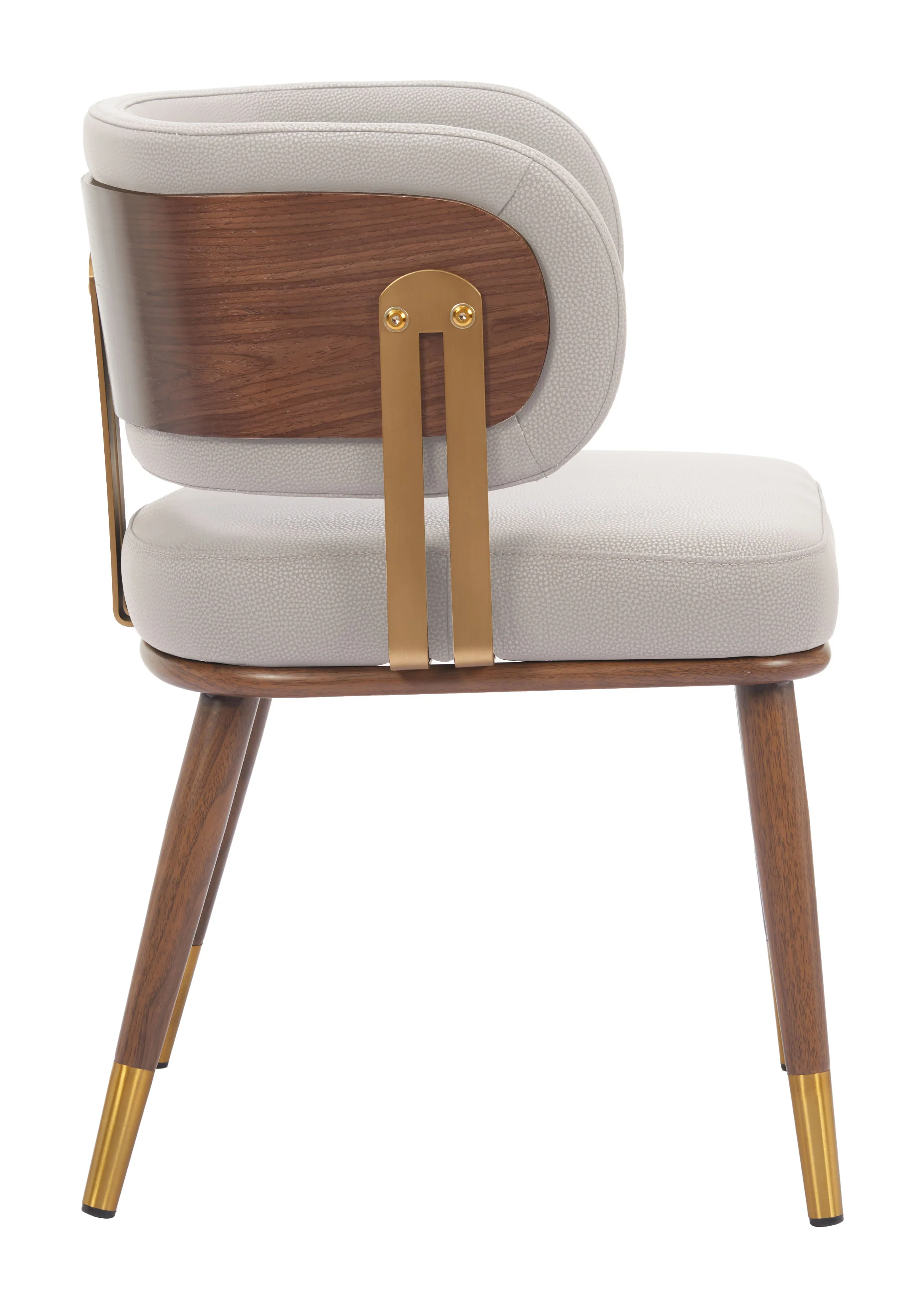 Brew Dining Chair Beige & Walnut - Image 2