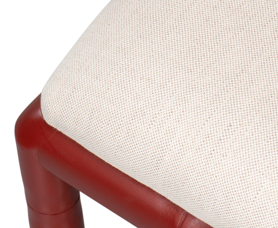 Brighton Bamboo Side Chair, Red - Image 4