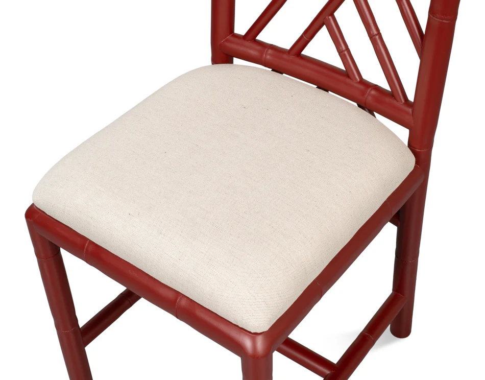 Brighton Bamboo Side Chair, Red - Image 7