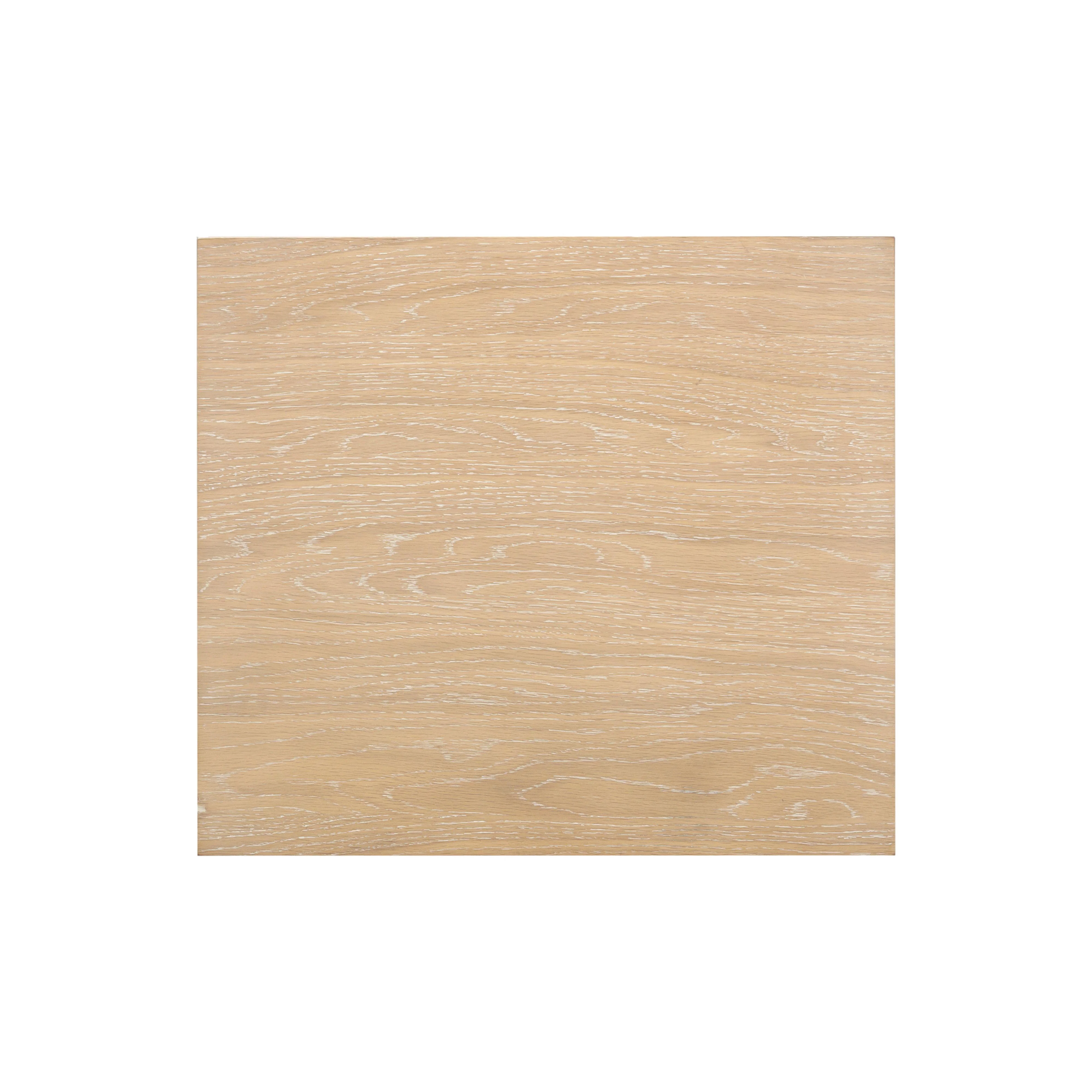 Bristol Park 20" Whitewashed Oak Wood 2-Drawer Nightstand - Image 4