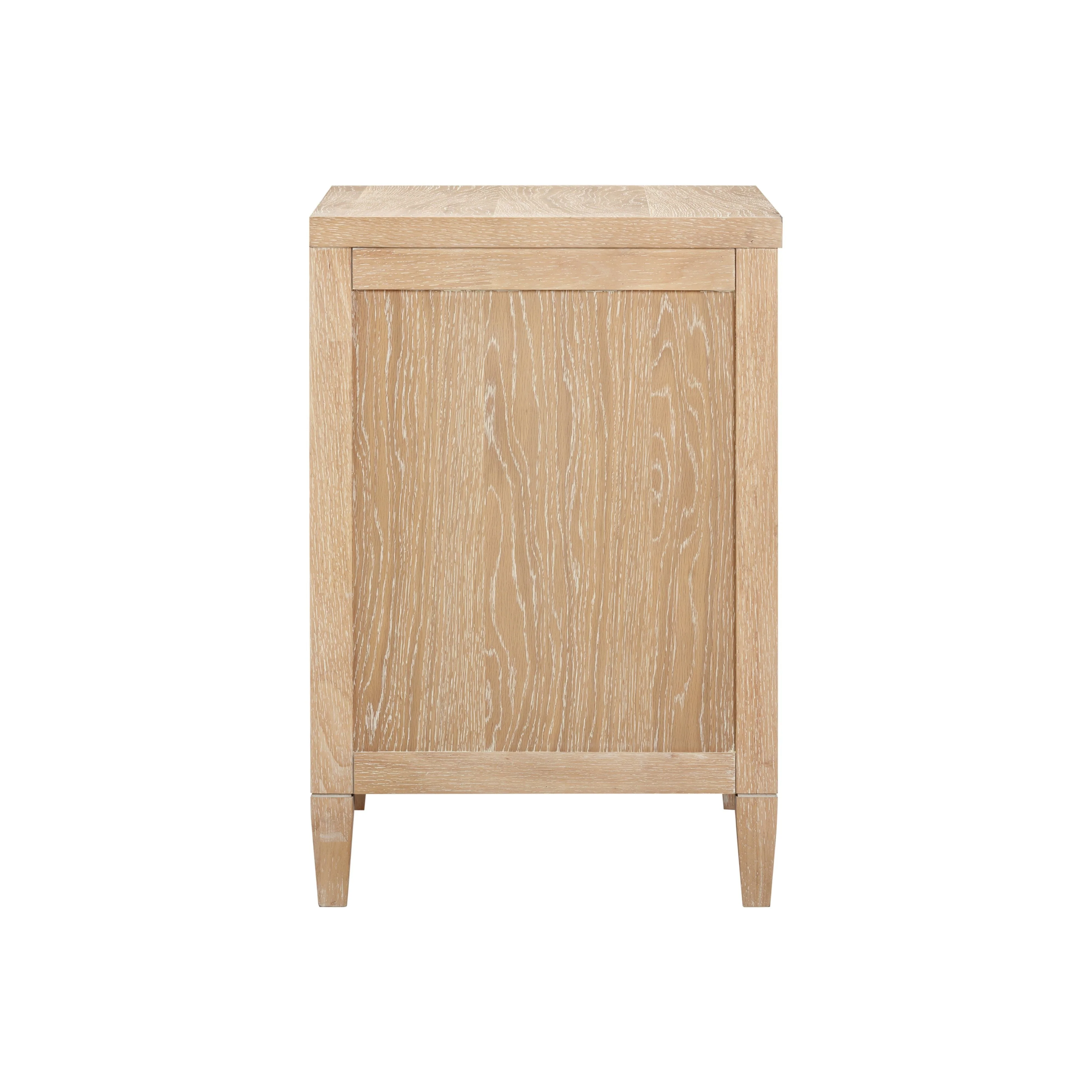 Bristol Park 30" Whitewashed Oak Wood 2-Drawer Nightstand - Image 6