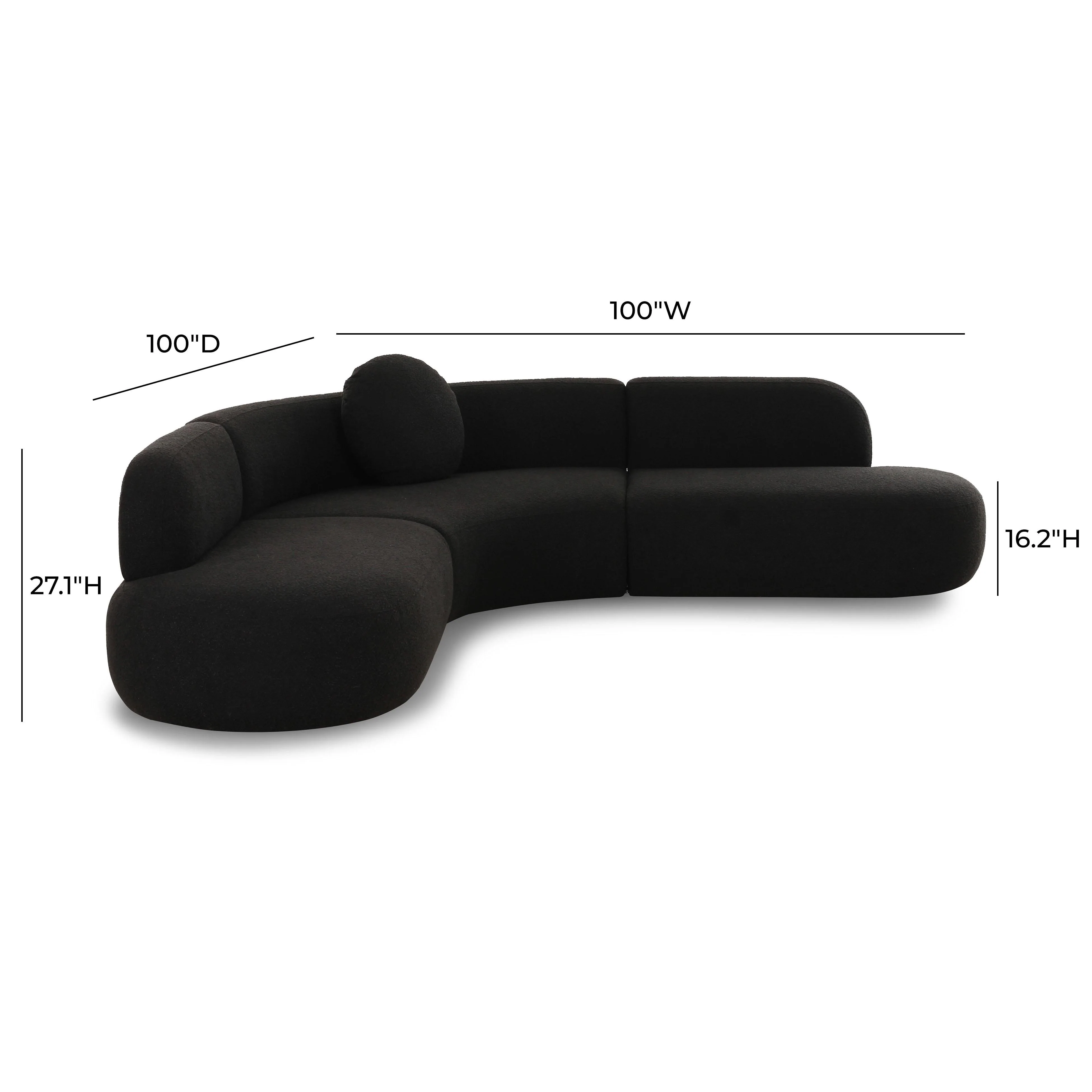 Broohah 3-Piece Performance Fabric L-Shaped Sectional - Image 6