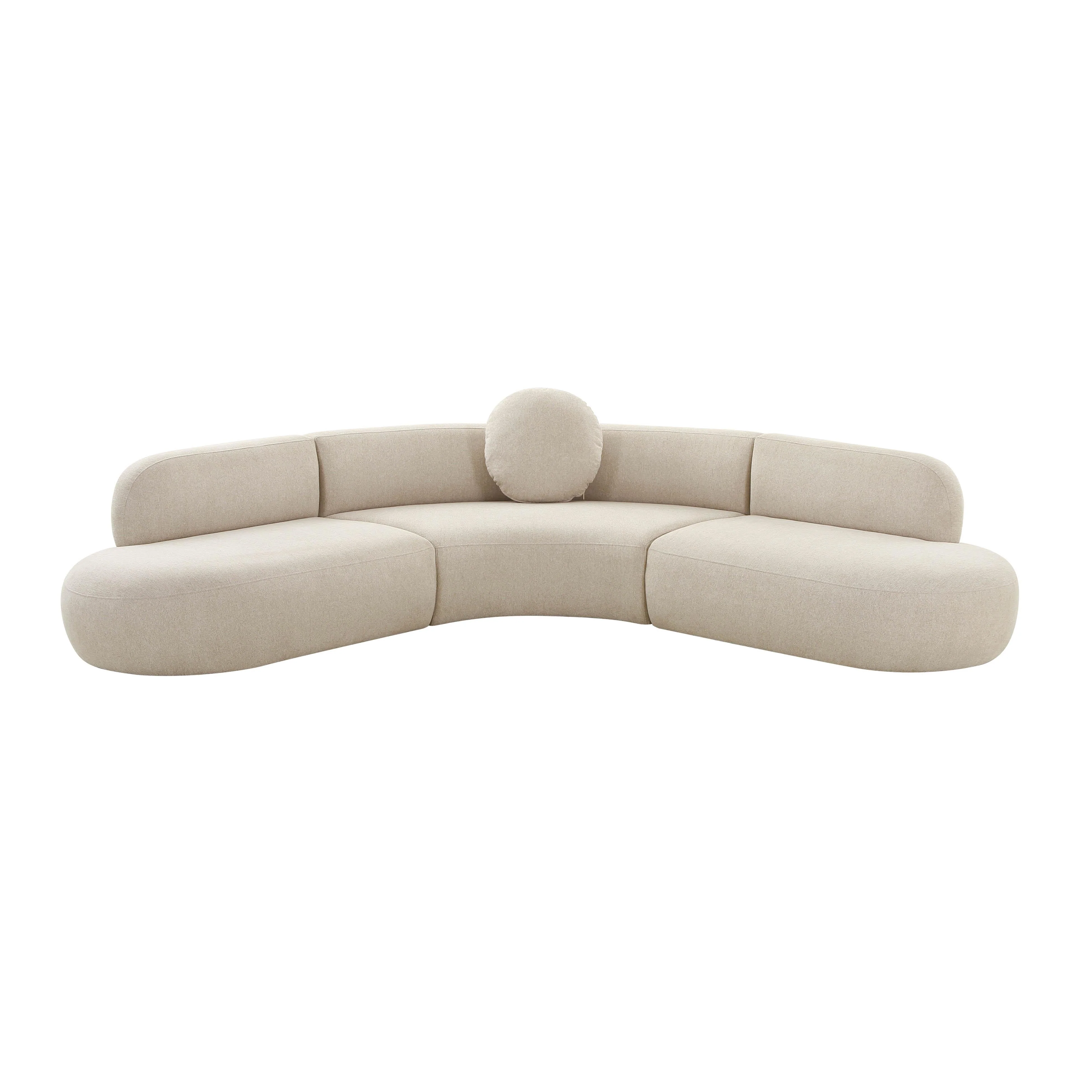 Broohah Beige Linen Sectional - Image 3