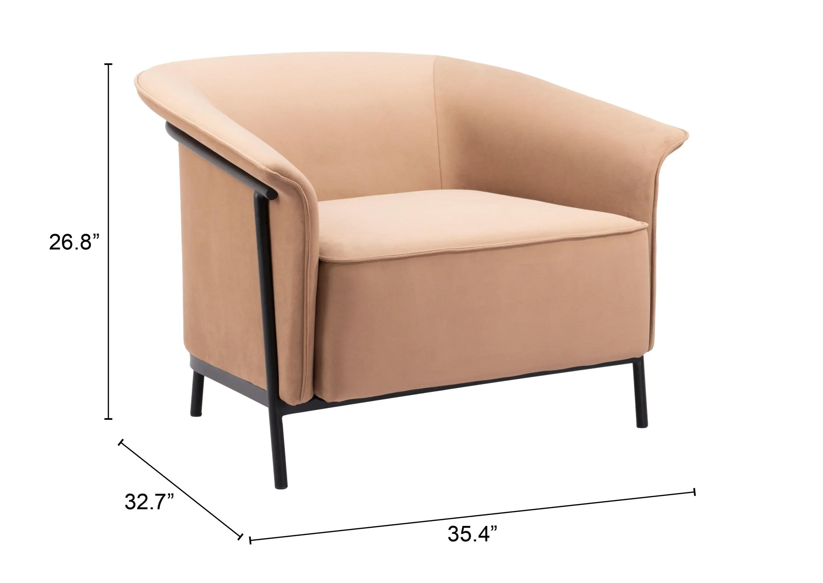 Burry Accent Chair Tan - Image 7