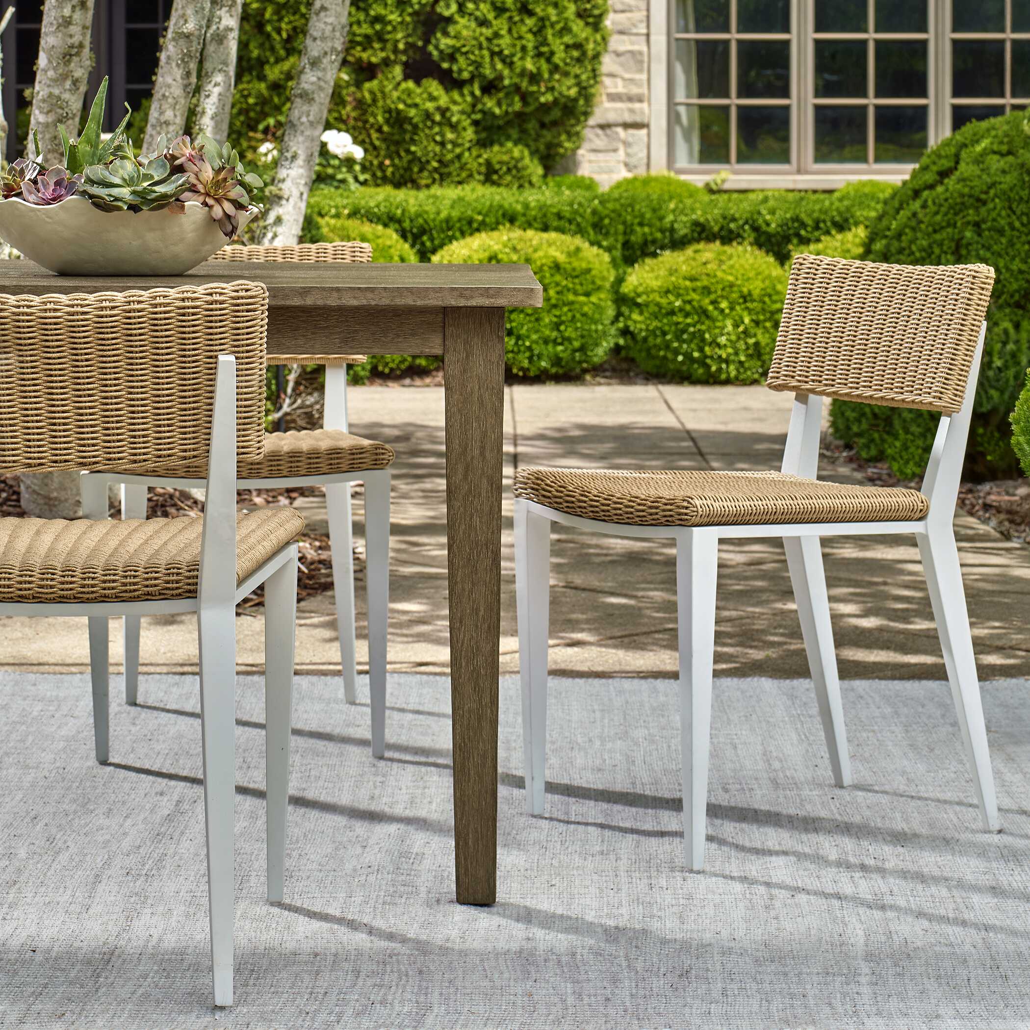 Calbas White Outdoor Dining Chair - Set of 2 - Image 2