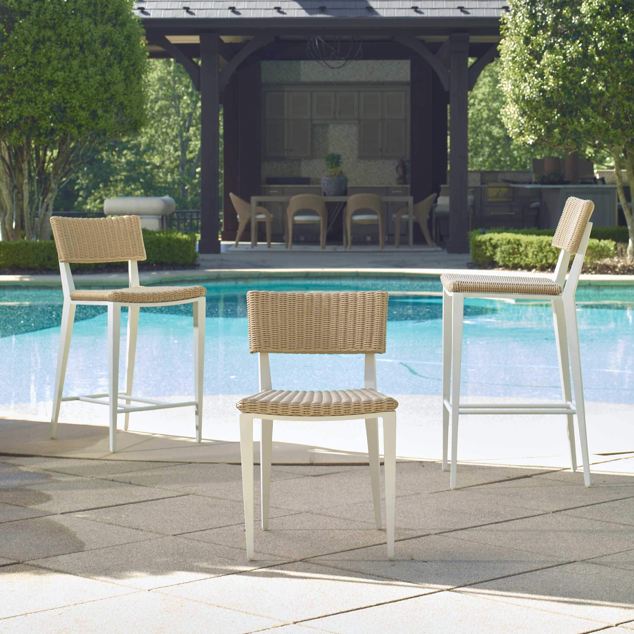 Calbas White Outdoor Dining Chair - Set of 2 - Image 3