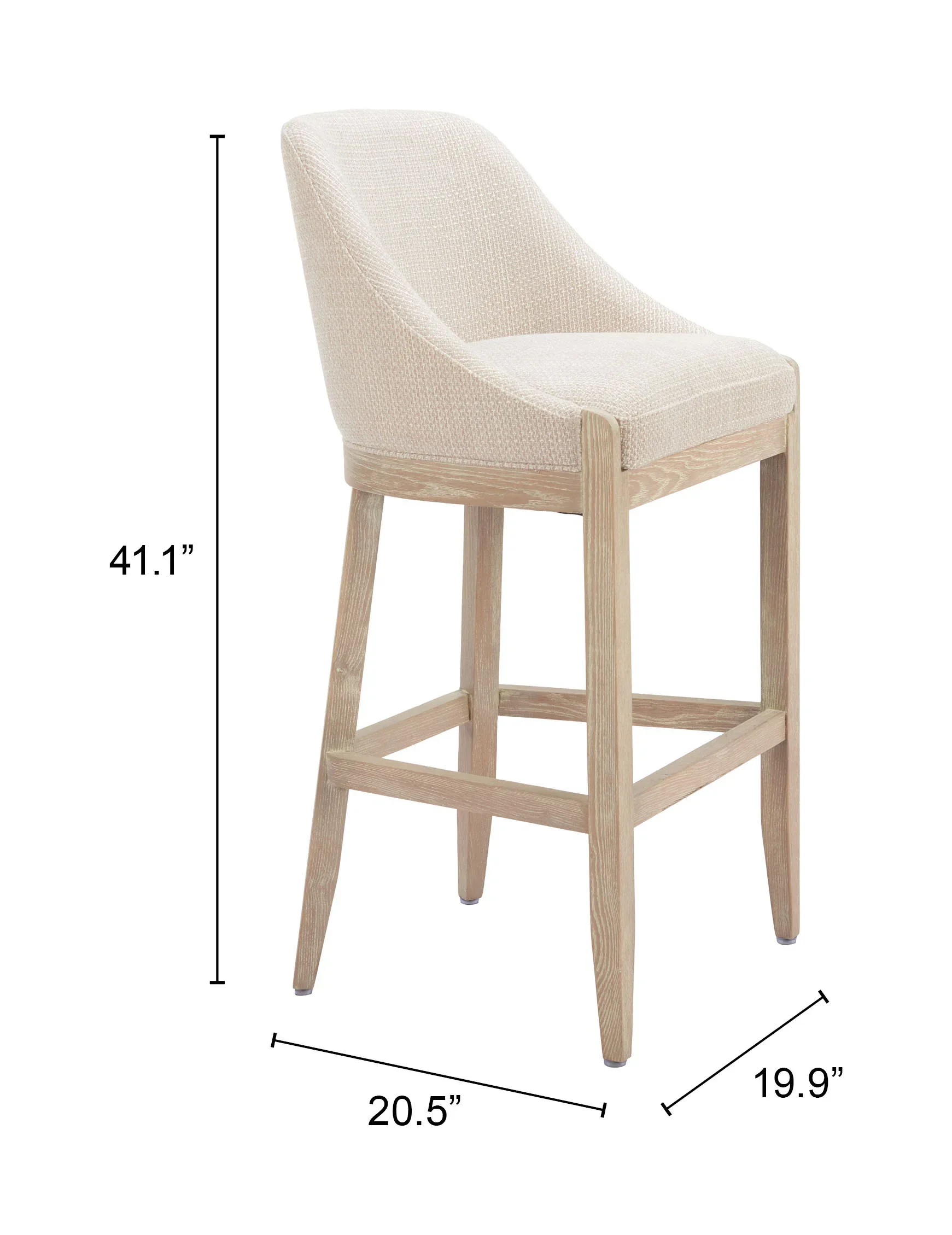 Calmo Barstool Beige - Image 7