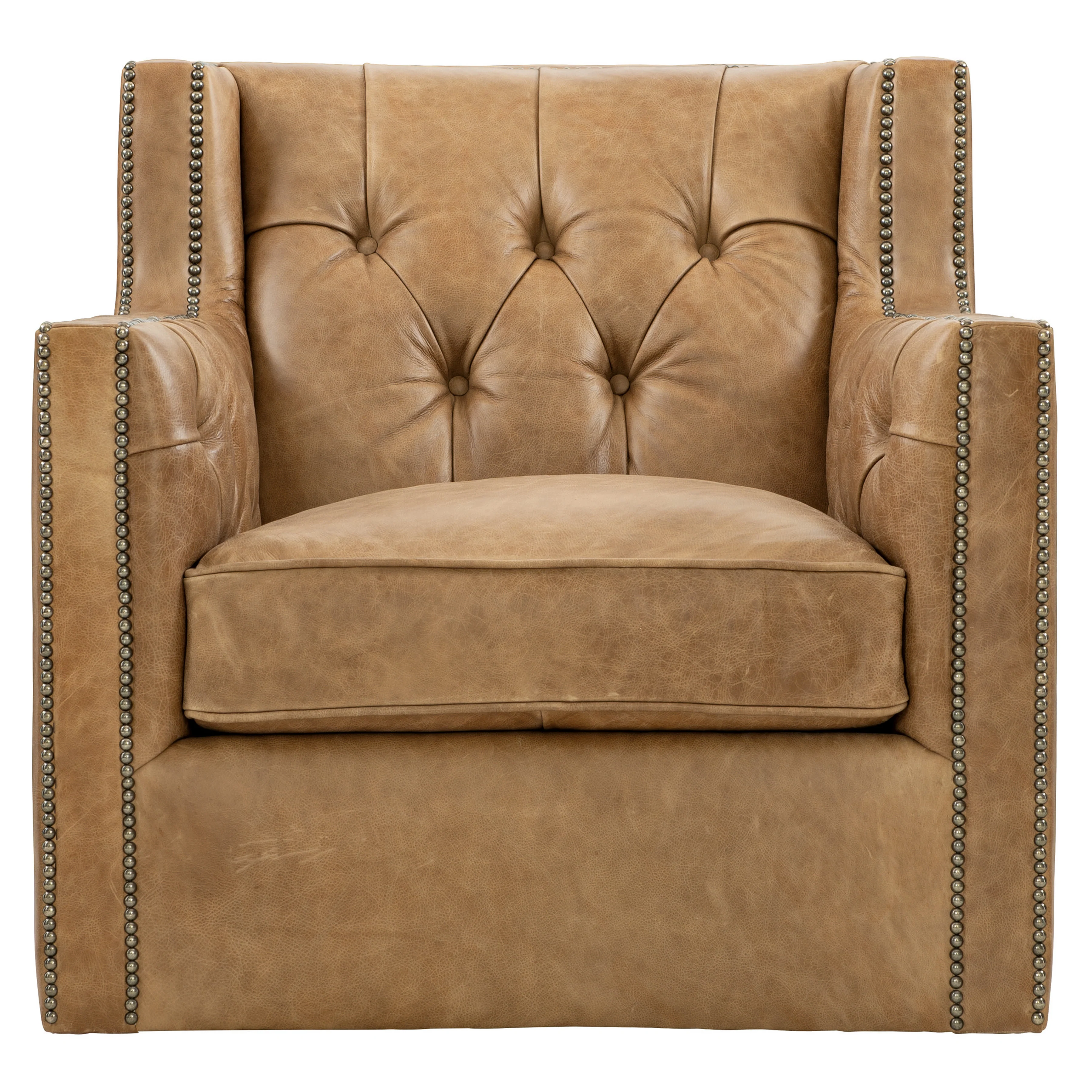 Candace Leather Swivel Chair - Image 2