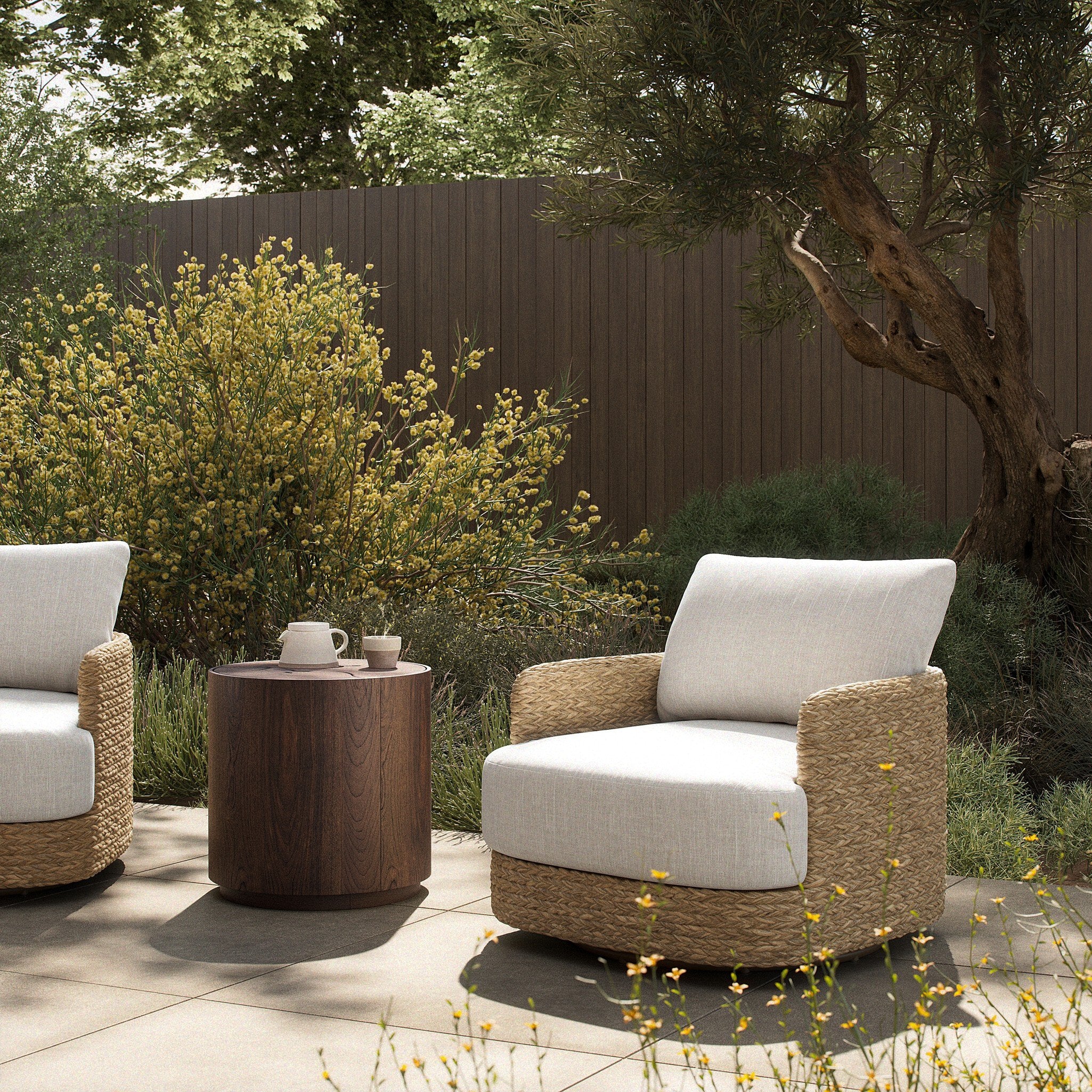 Caney Outdoor Swivel Chair - Image 2