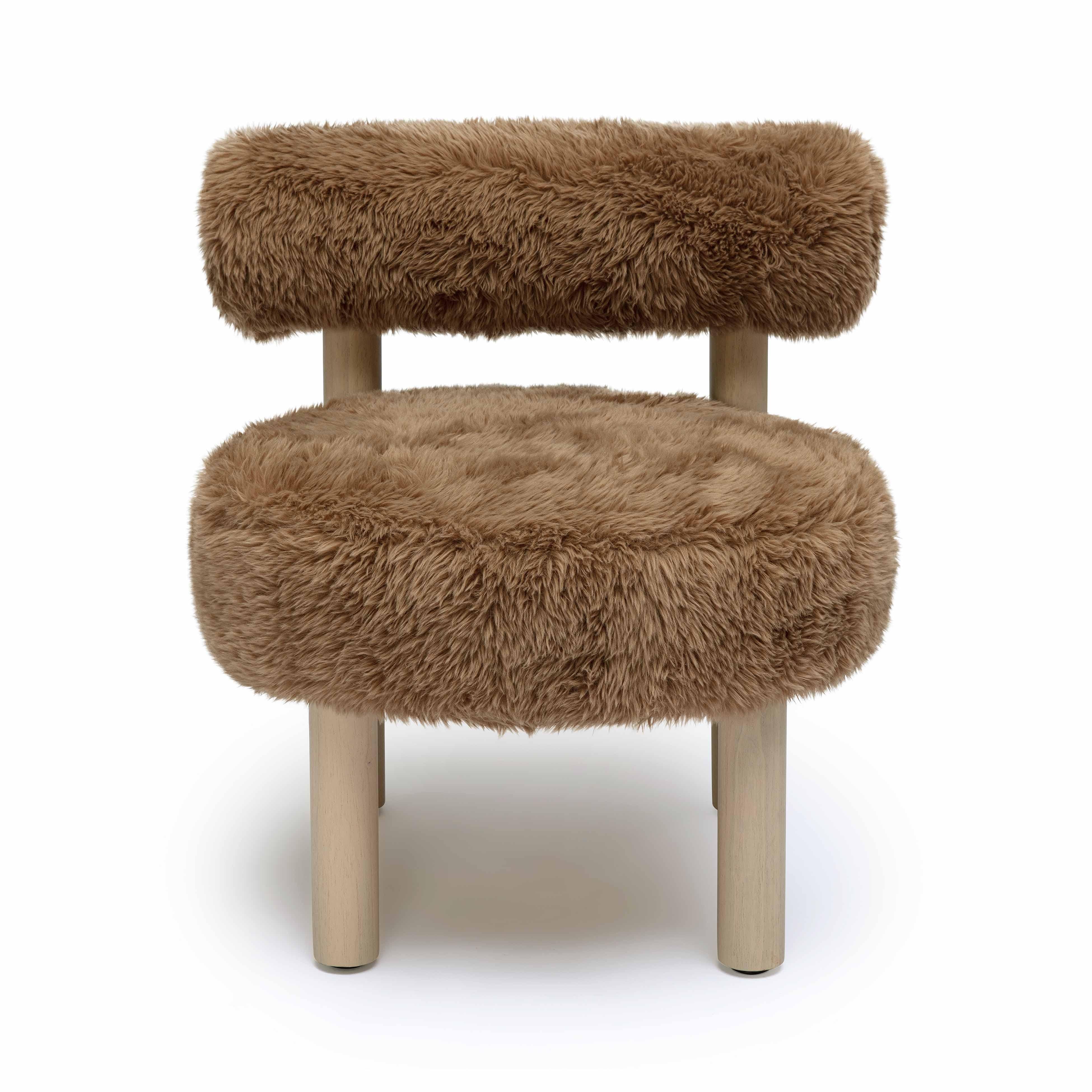 Carmel Contract-Grade Vegan Shearling Accent Chair - Image 10