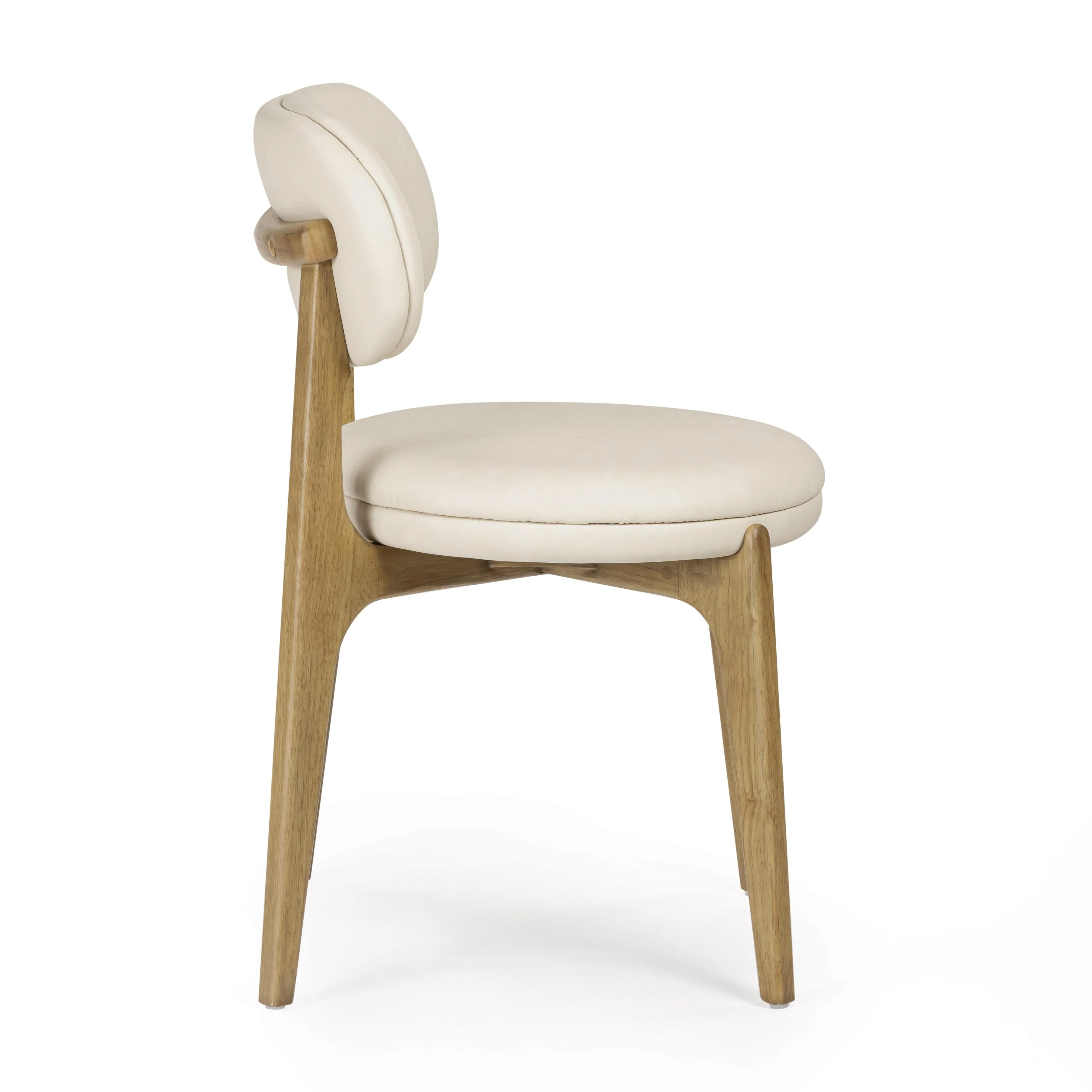 Carnation Cream Performance Vegan Leather Dining Chair - Image 2
