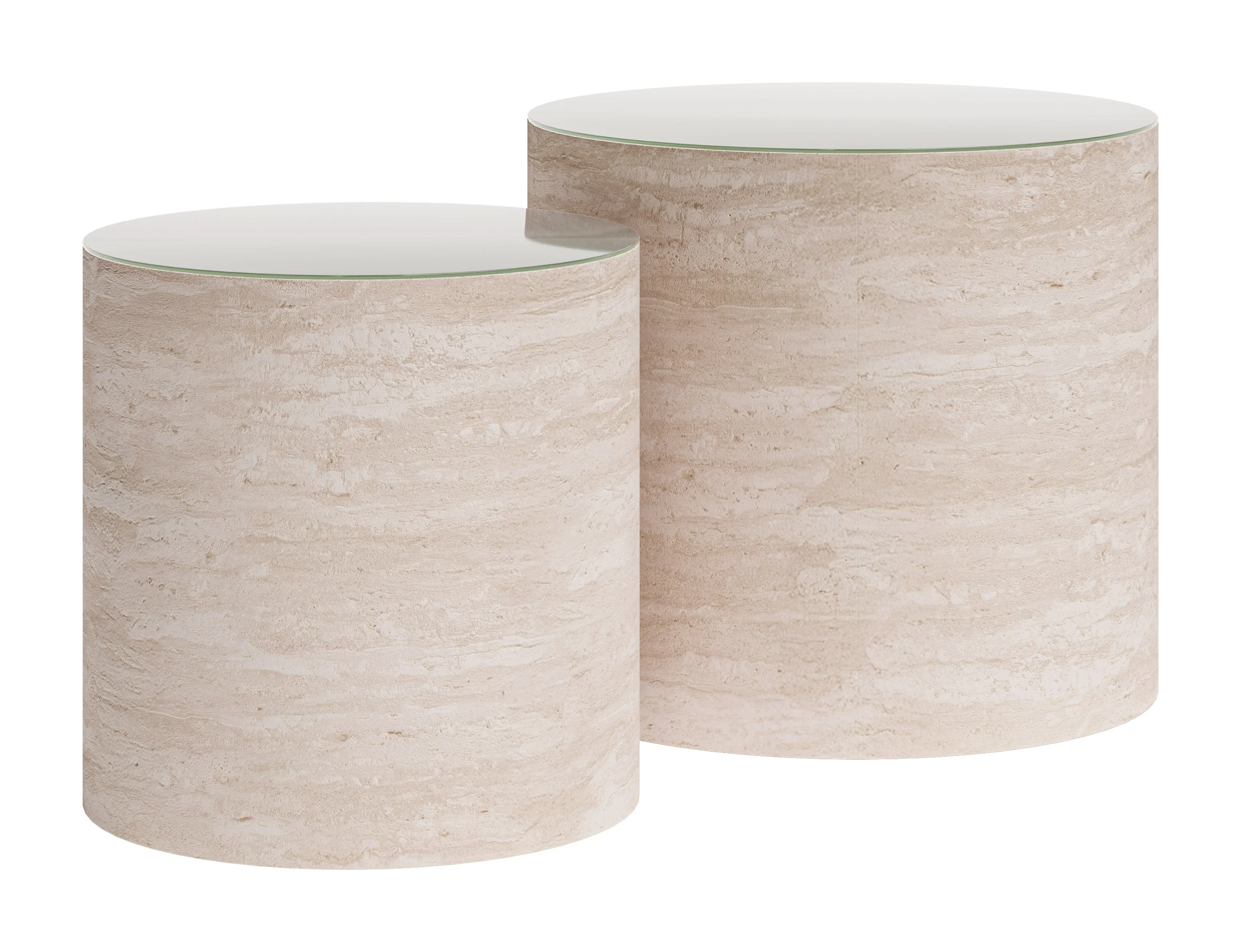 Carzo Coffee Table Set (2-Piece) Stone Beige