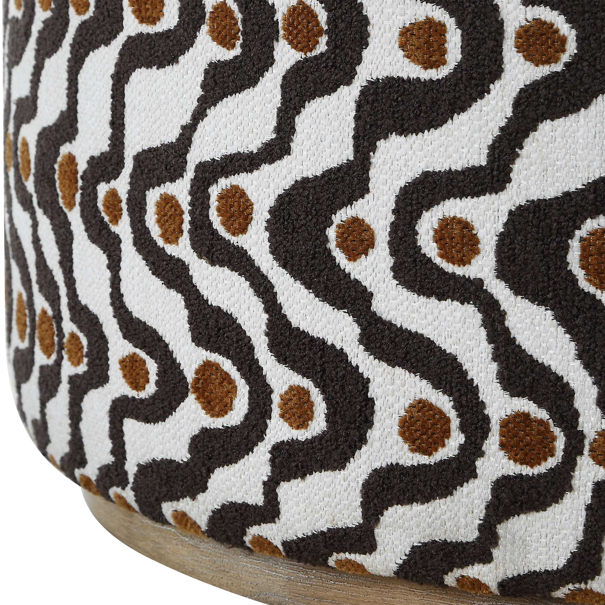 Cas Plush Espresso Ottoman - Image 4