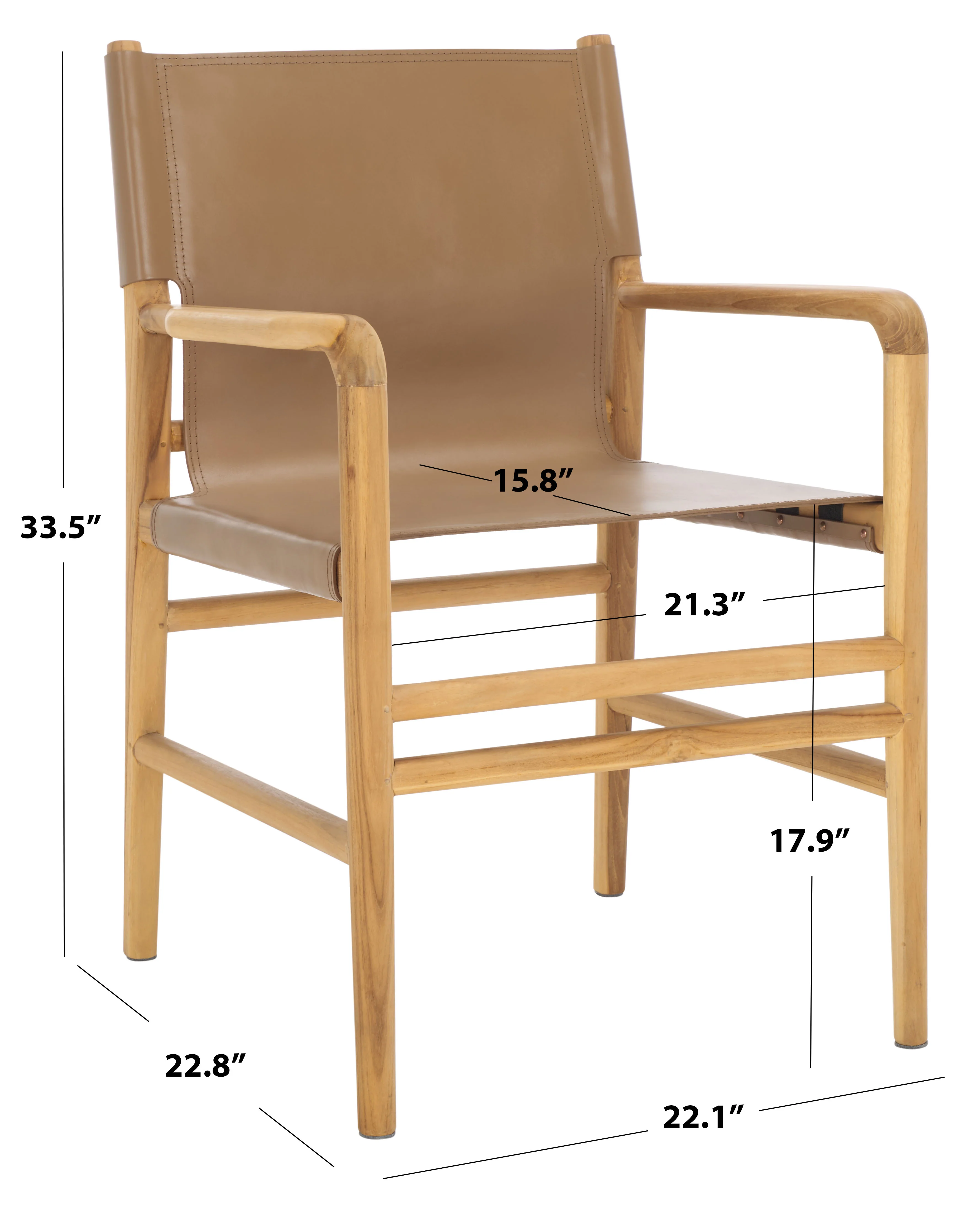 Cassaphina Leather Arm Chair - Image 17