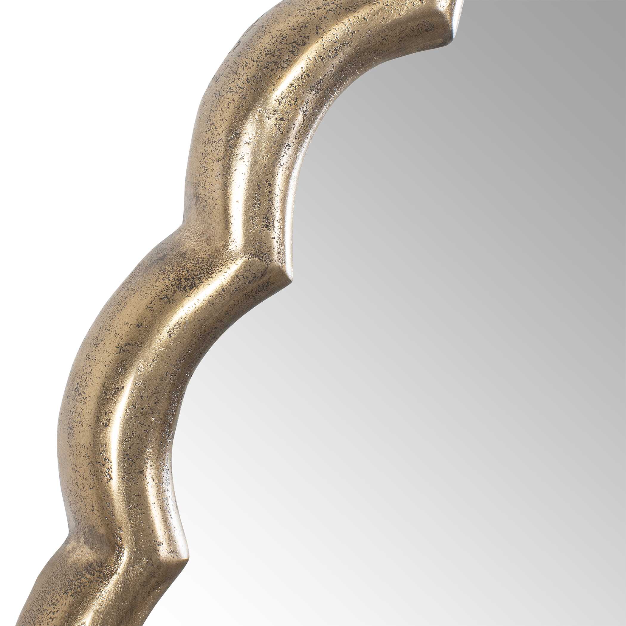 Cerrito Antique Brass Round Mirror - Image 5
