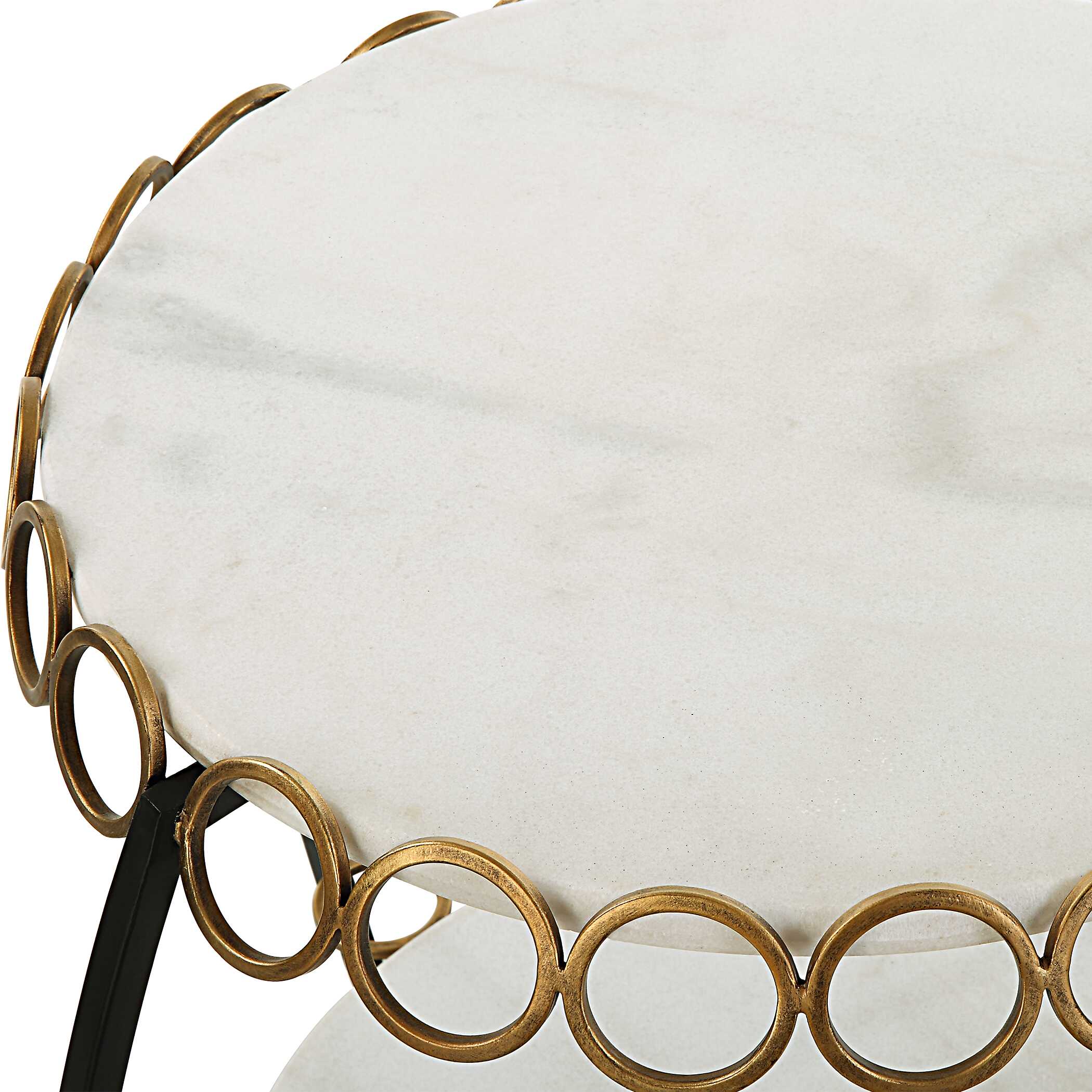 Chainlink White Marble Side Table - Image 6