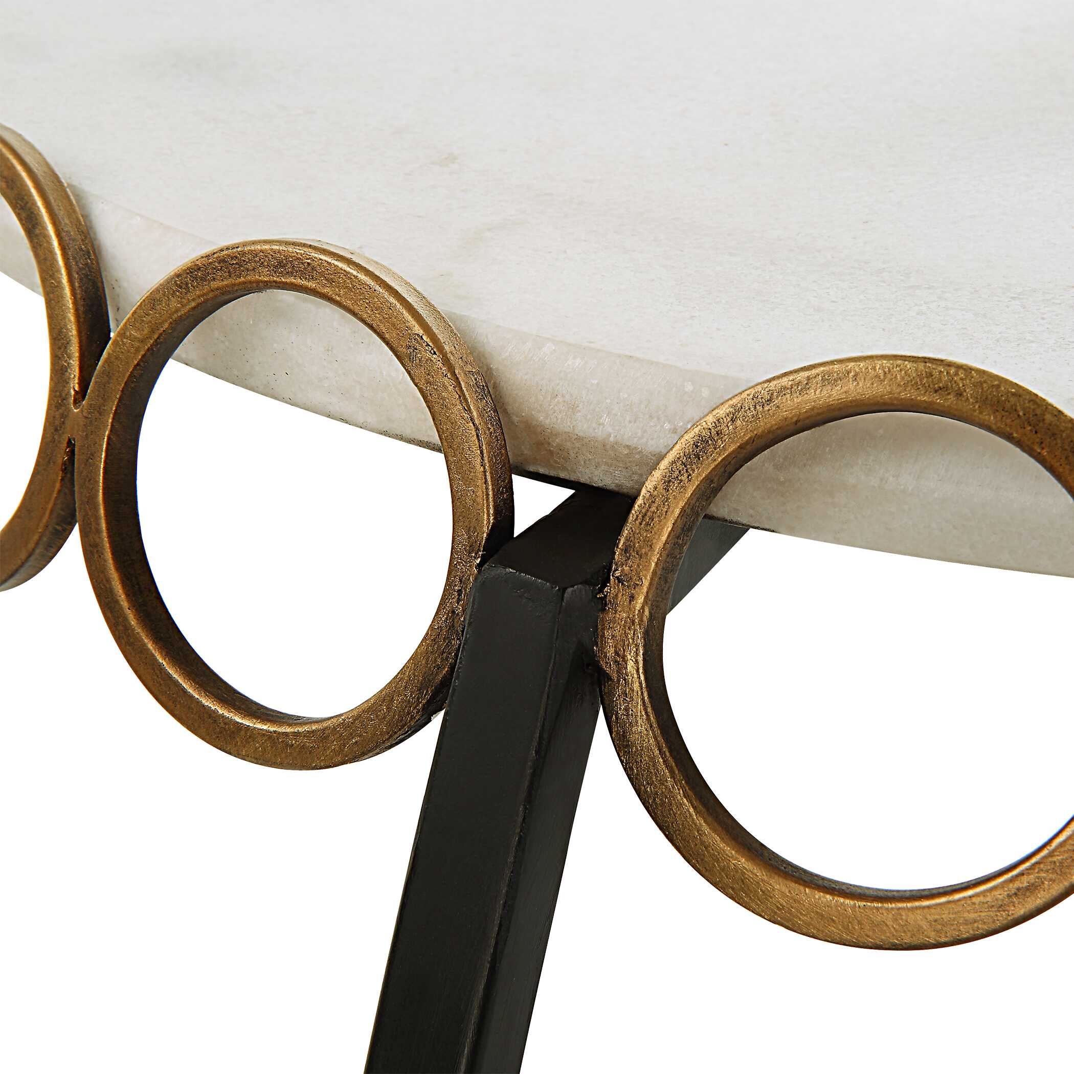 Chainlink White Marble Side Table - Image 7