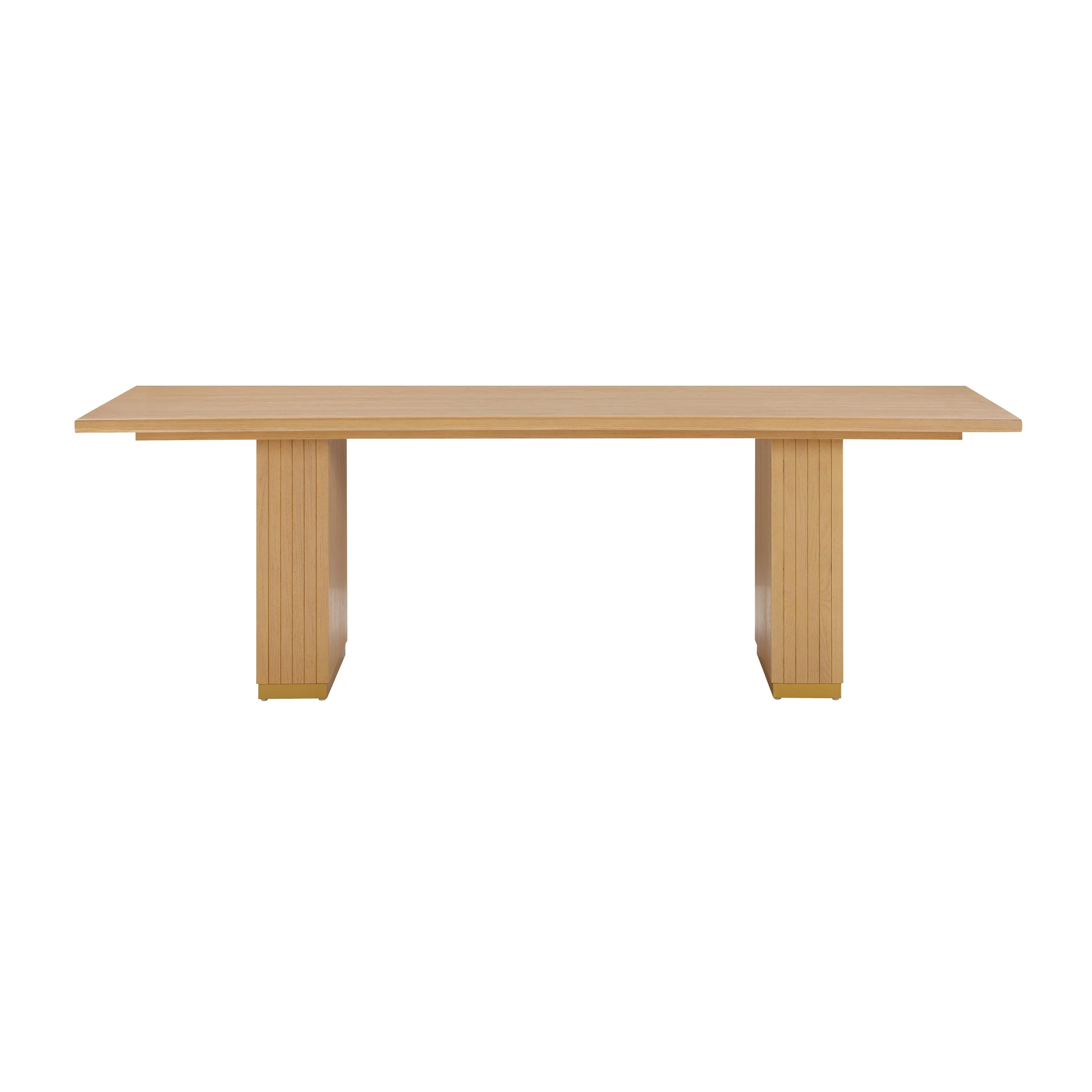 Chelsea Natural Oak Wood Rectangular Dining Table - Image 3