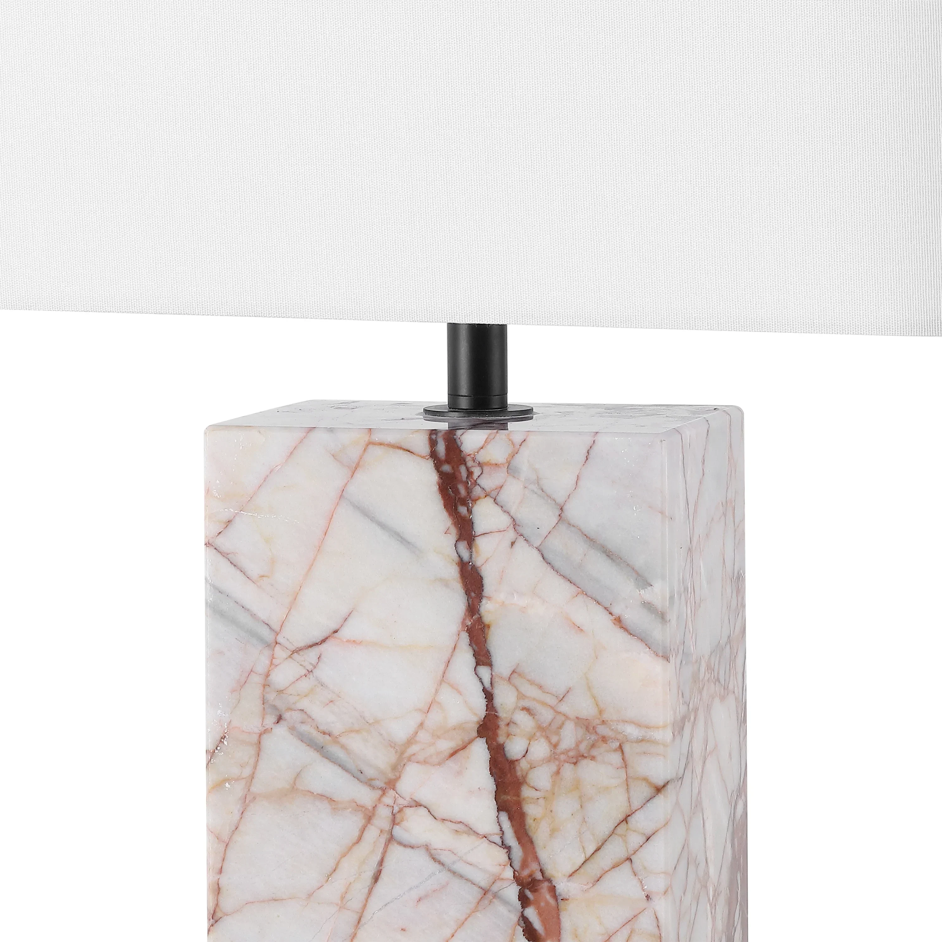 Chrisette Marble Square Base Table Lamp - Image 8