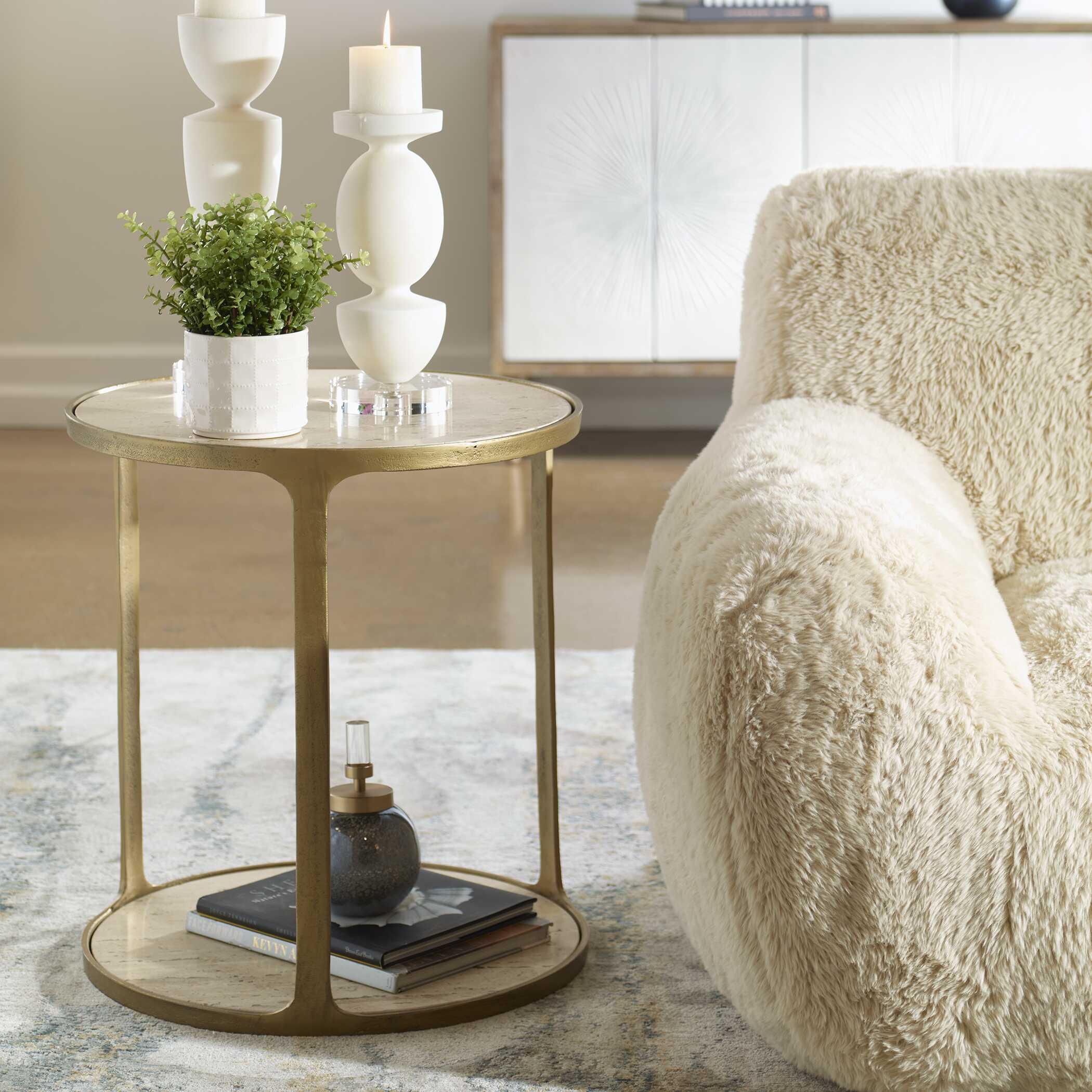 Clench Brass Side Table - Image 2