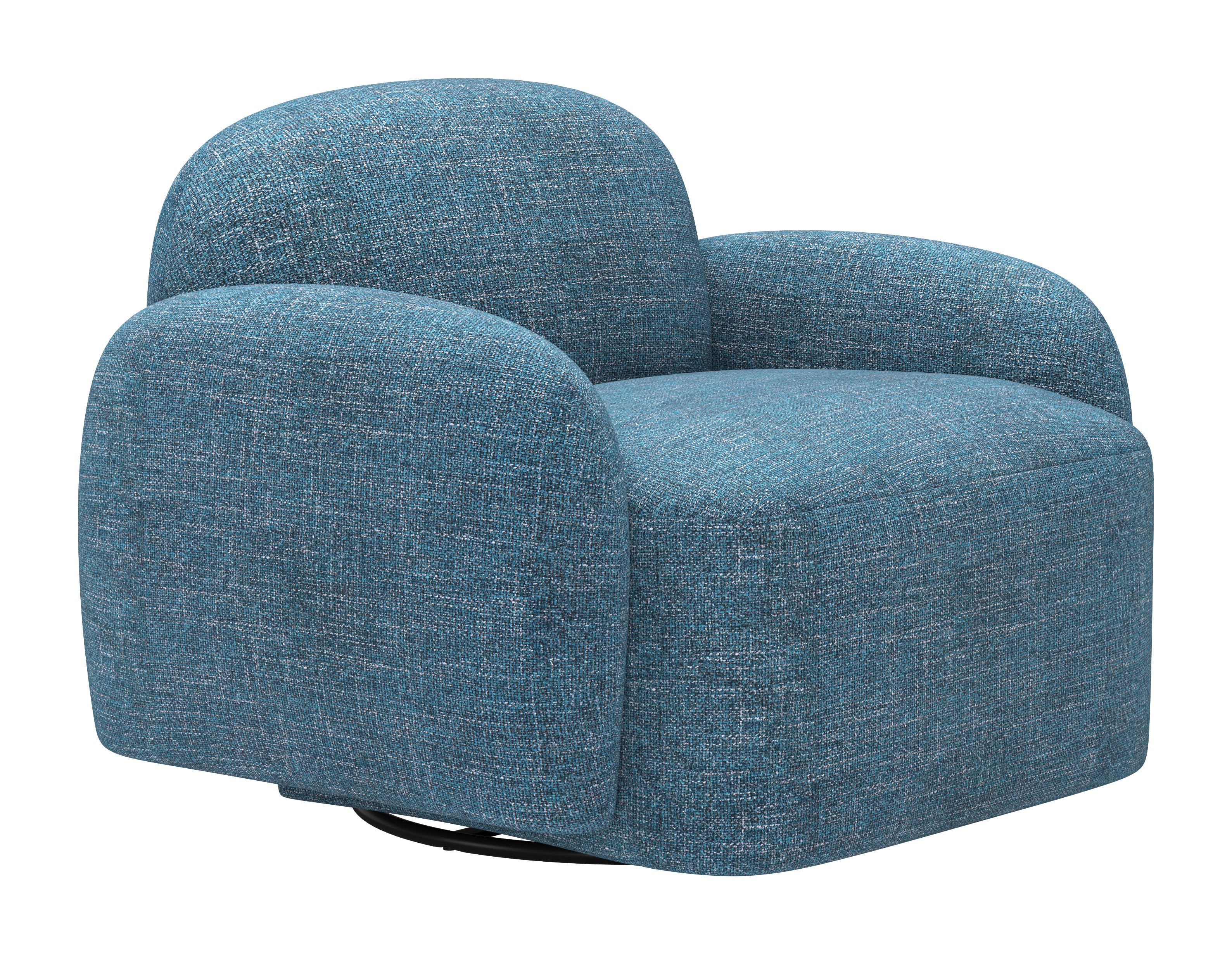 Cleo Swivel Chair Blue - Image 6