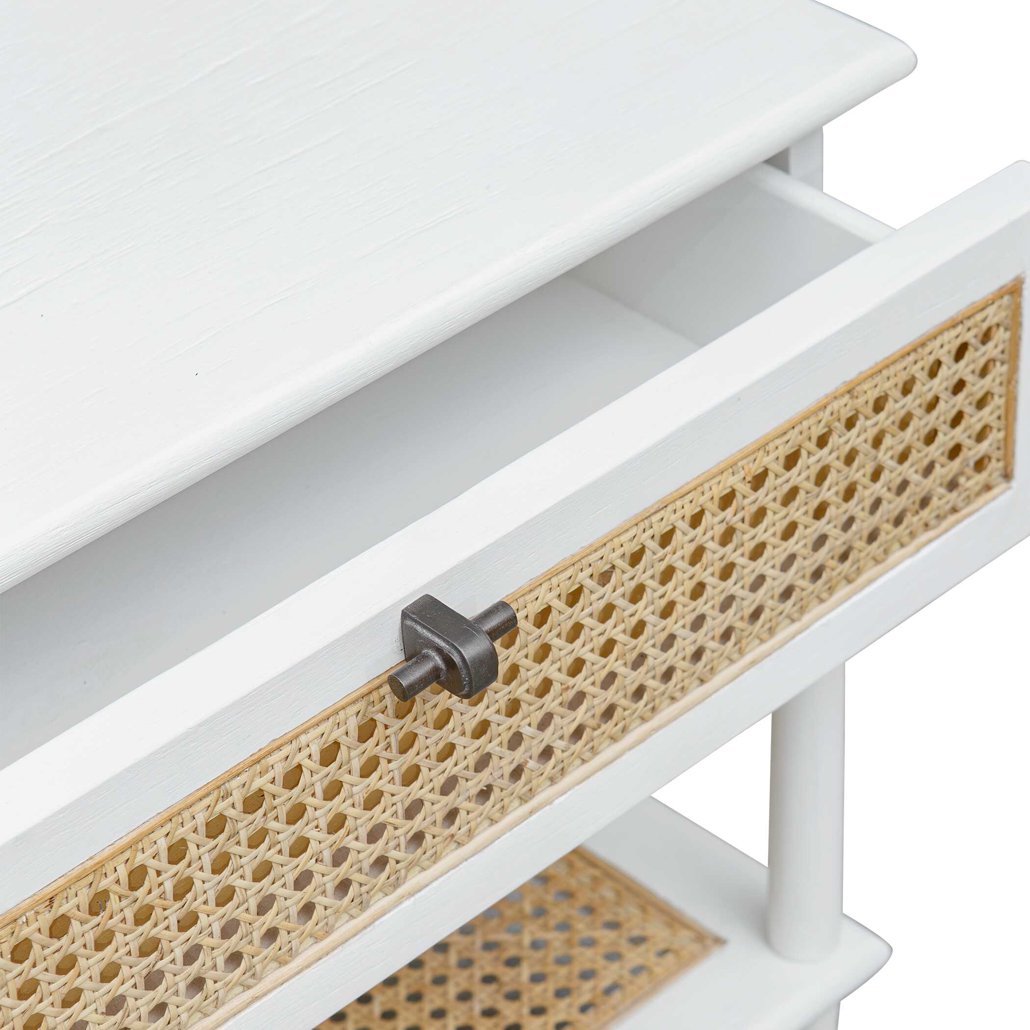 Coast White Rattan Side Table - Image 6