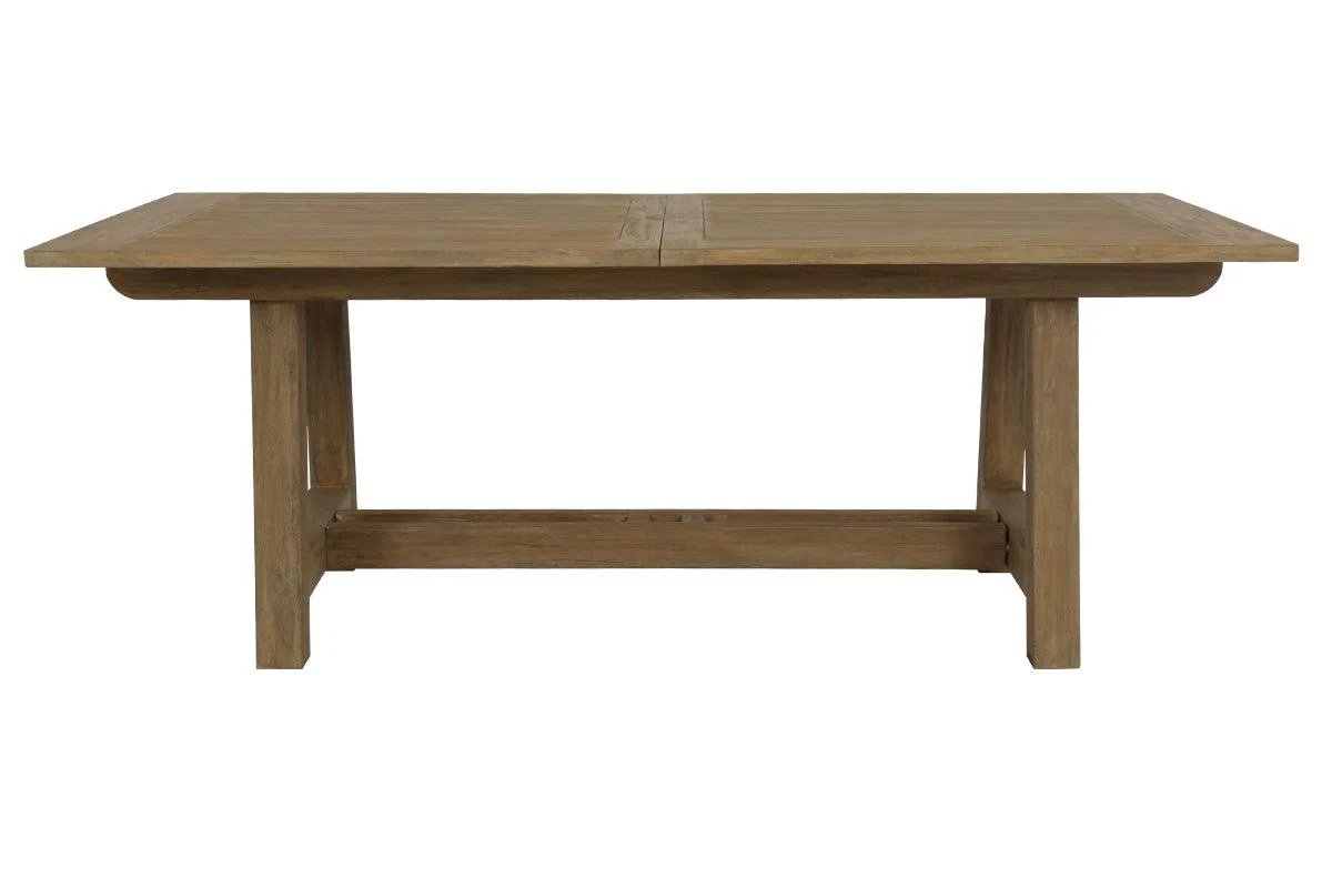Coastal Teak Dining Table with Leaf Extension - Image 3