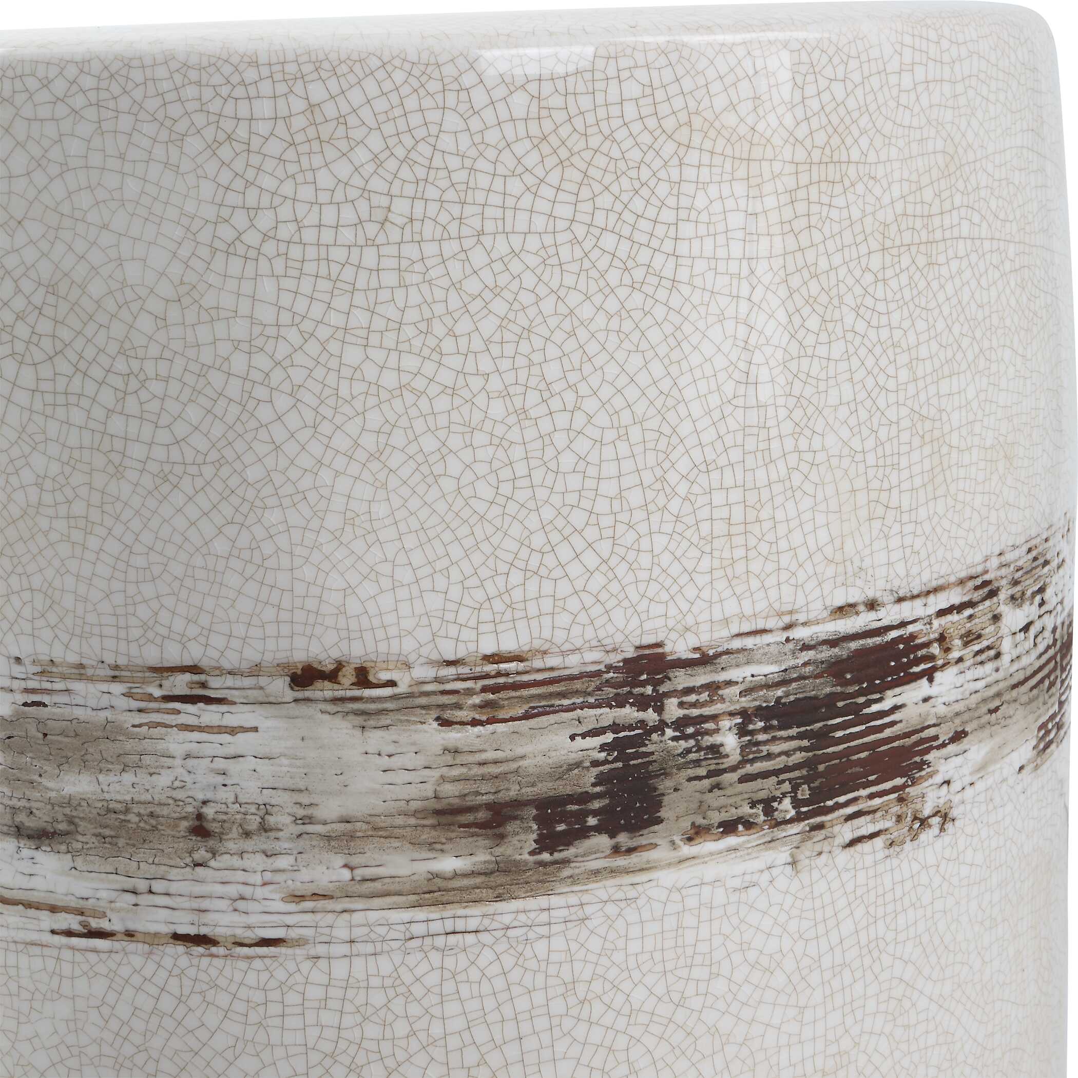 Comanche White Ceramic Garden Stool - Image 4
