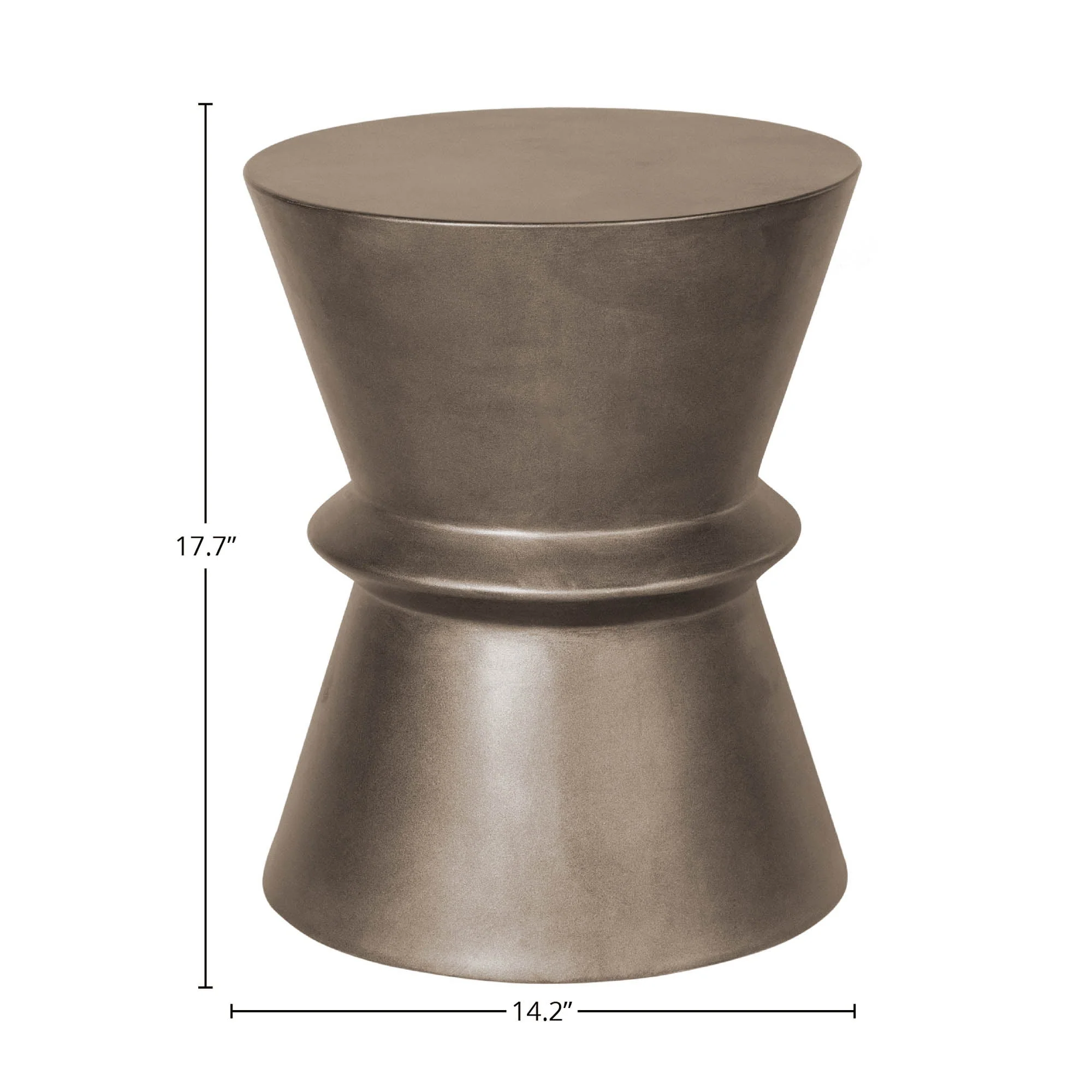 Concrete Hourglass Side Table - Image 3