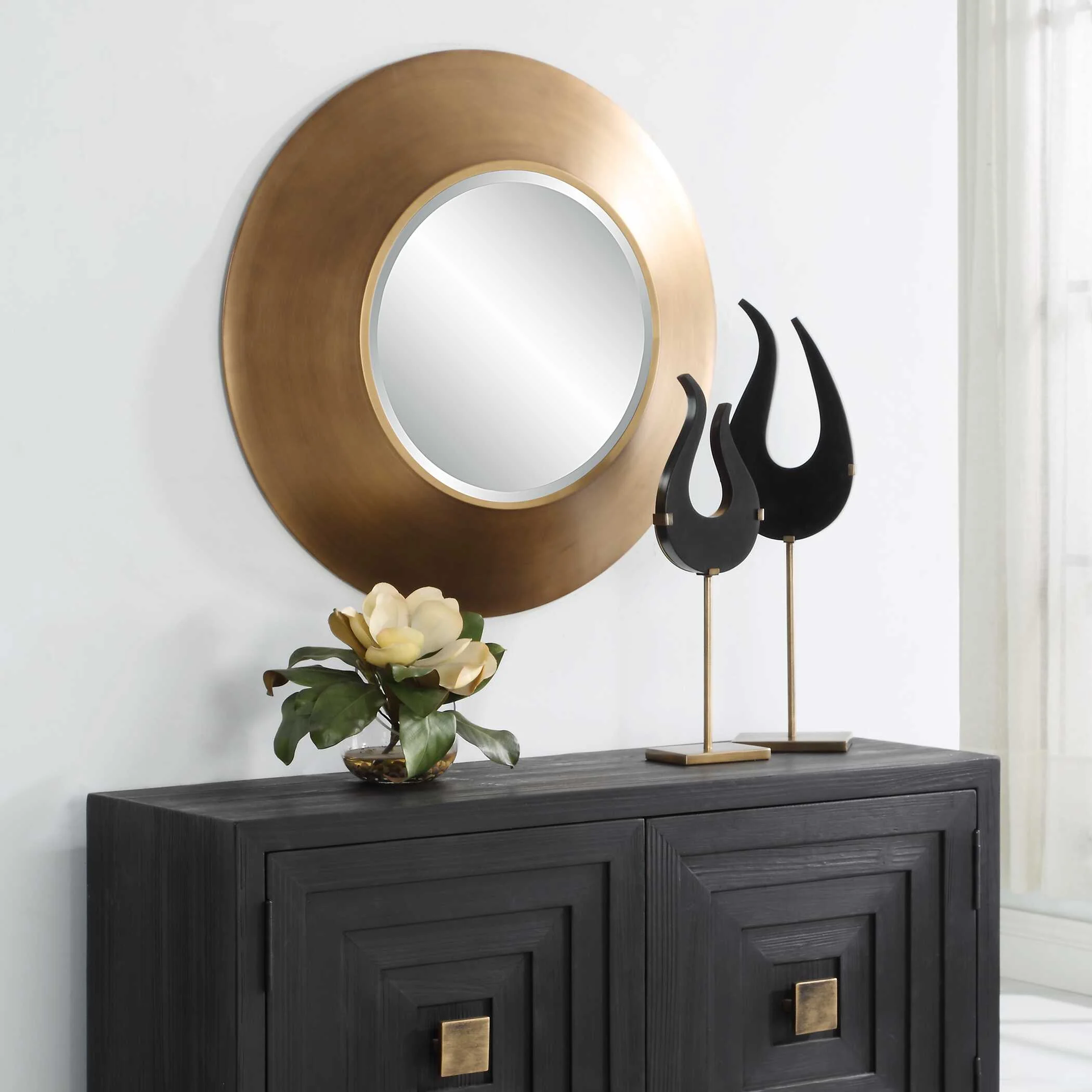 Contessa Round Gold Mirror - Image 2