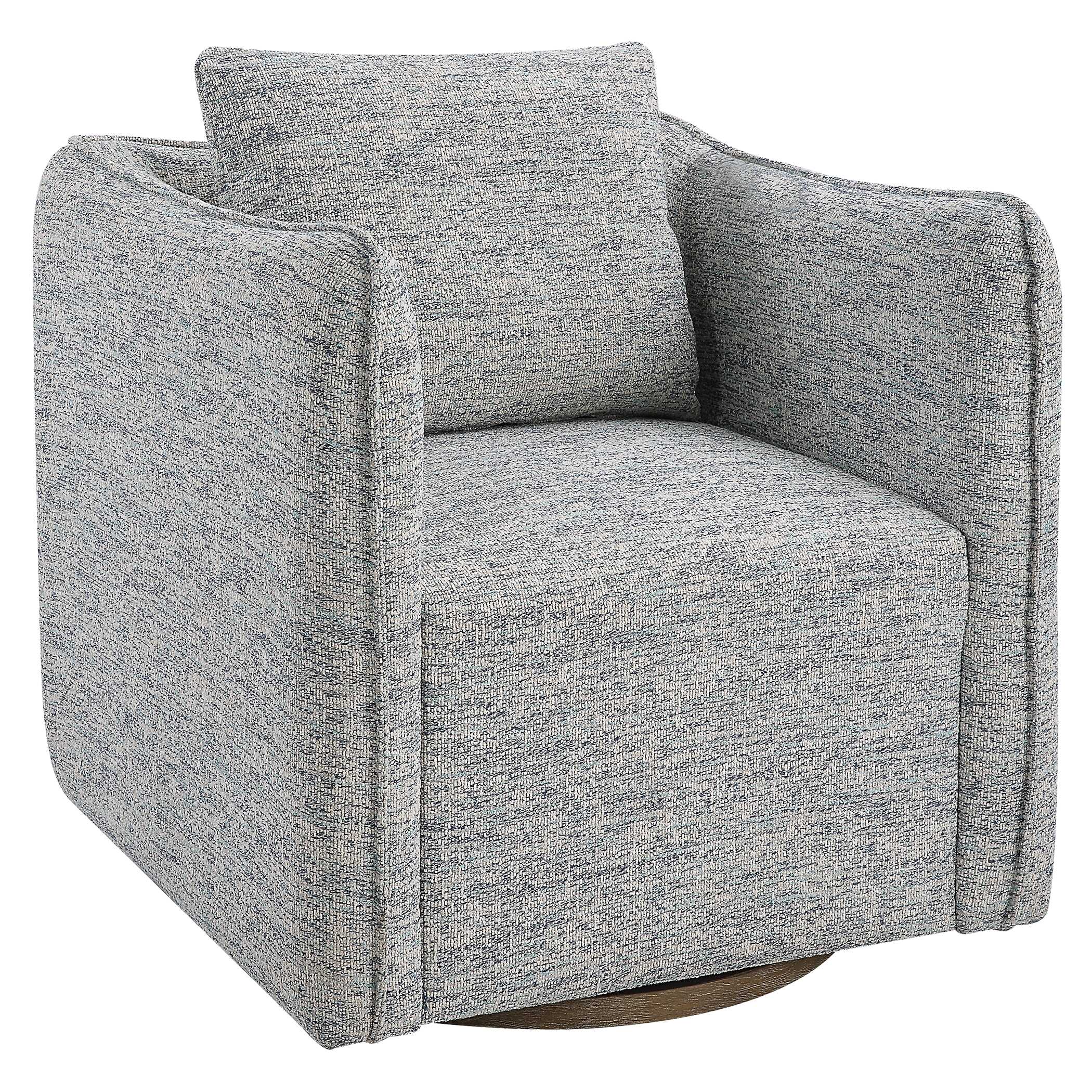 Corben Blue Swivel Chair - Image 4