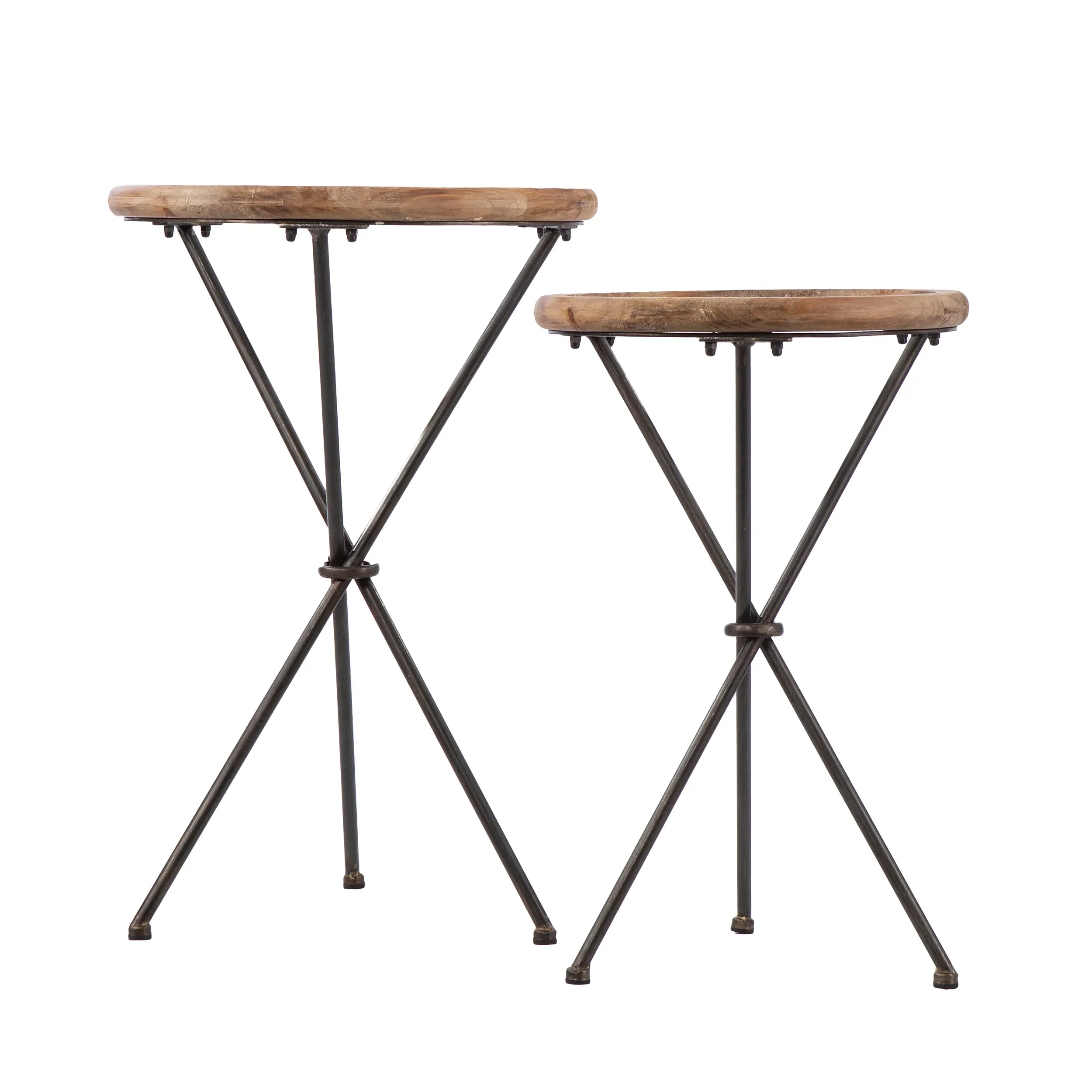 Crellon Glass-Top Accent Tables – 2pc Set - Image 3