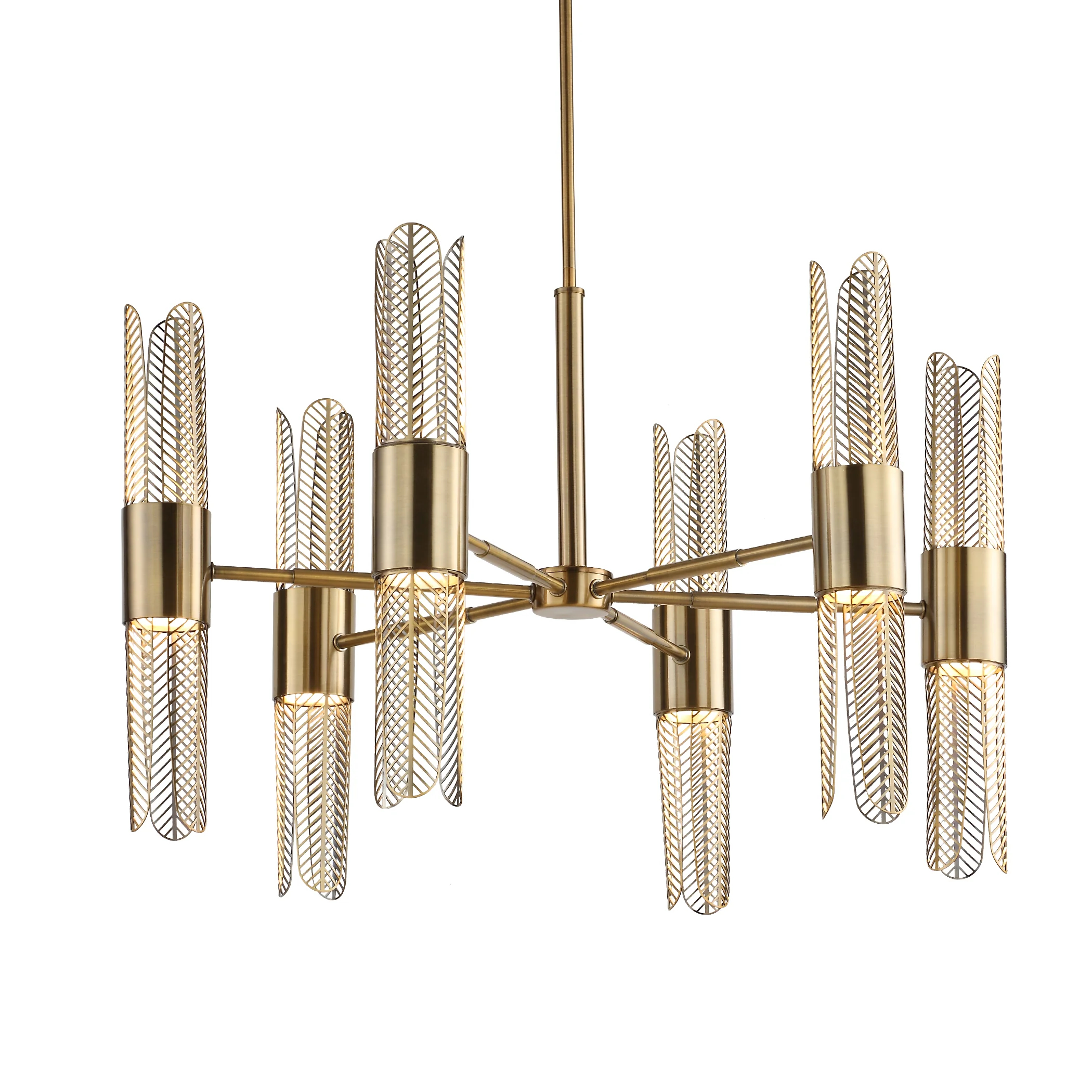 Cret 12 Light Brass Chandelier - Image 11