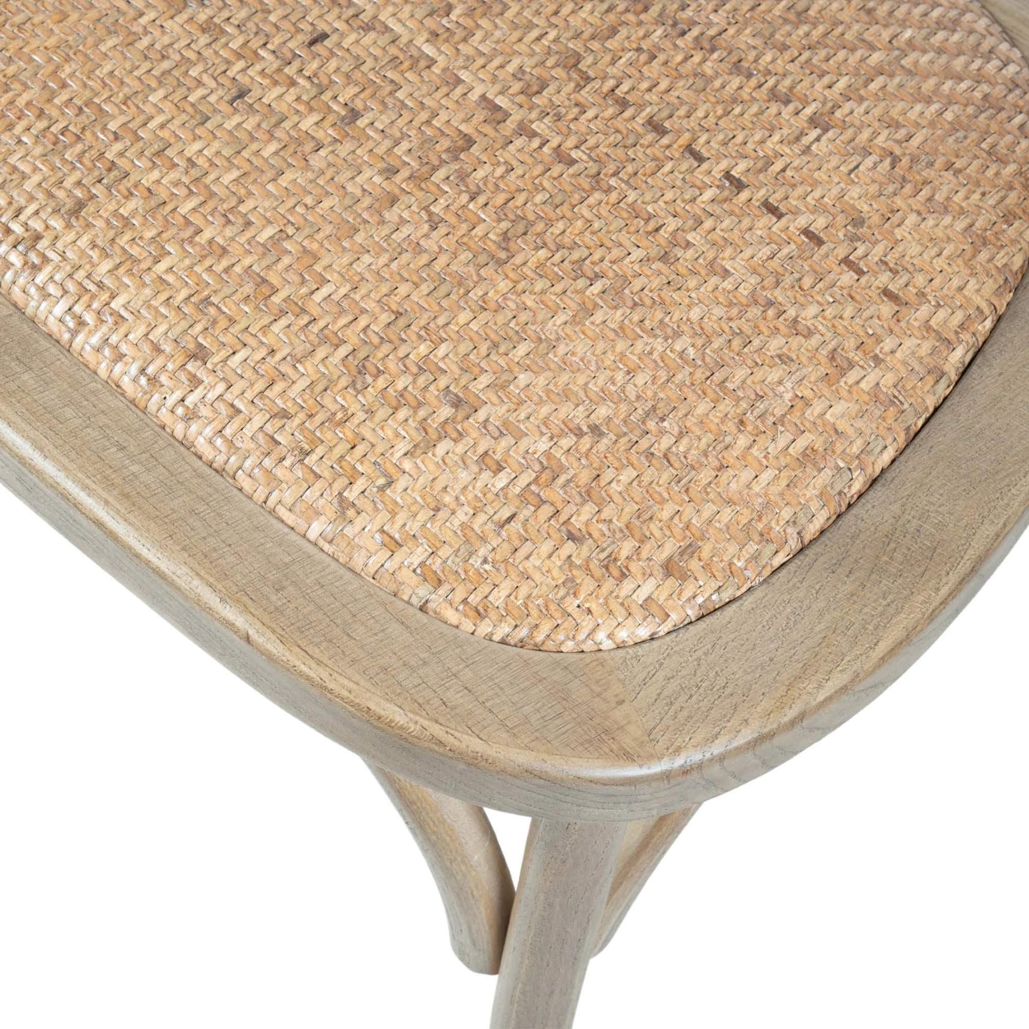 Cross Back Chair w/ Rattan Seat - Image 17