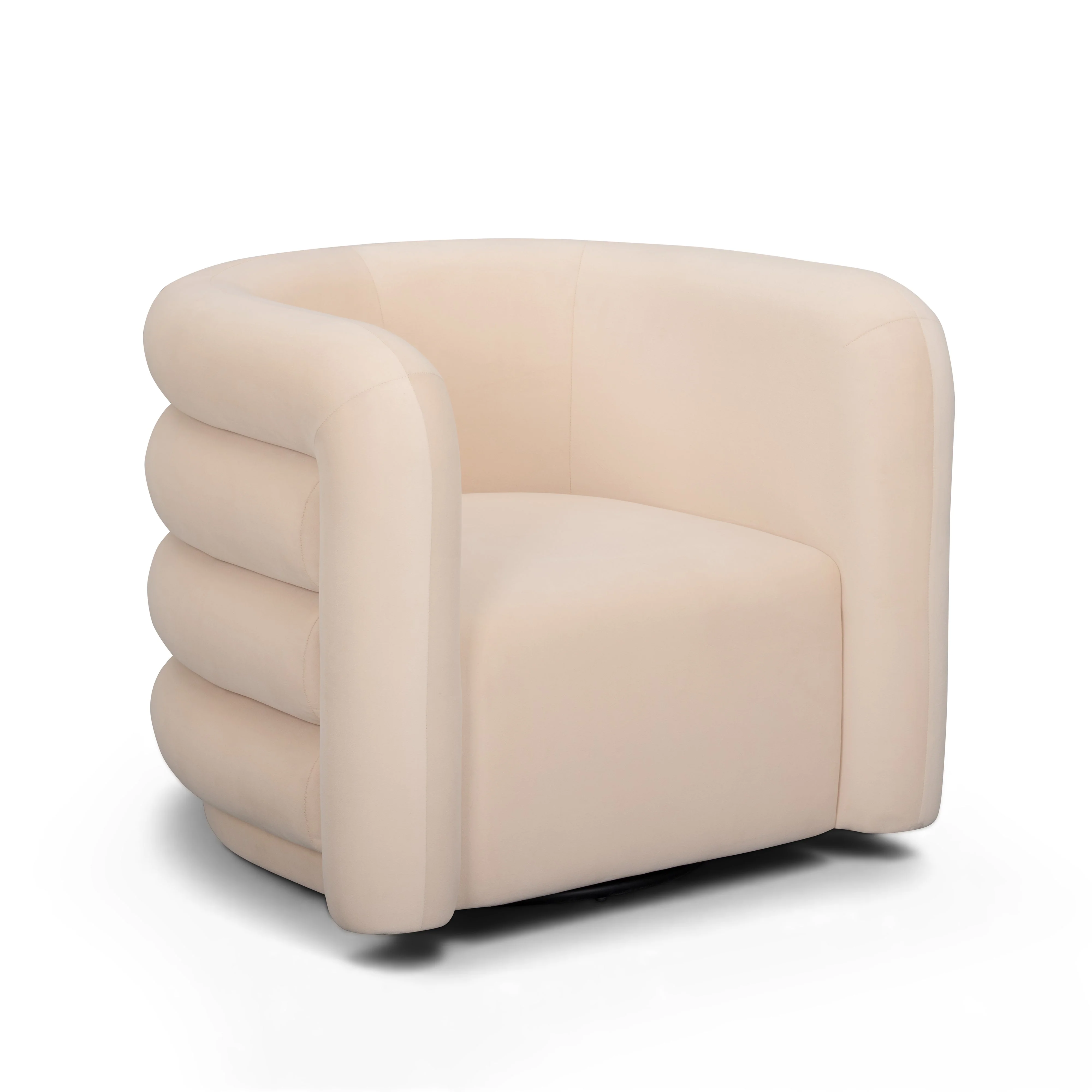 Curves Performance Velvet Swivel Accent Chair - Image 13