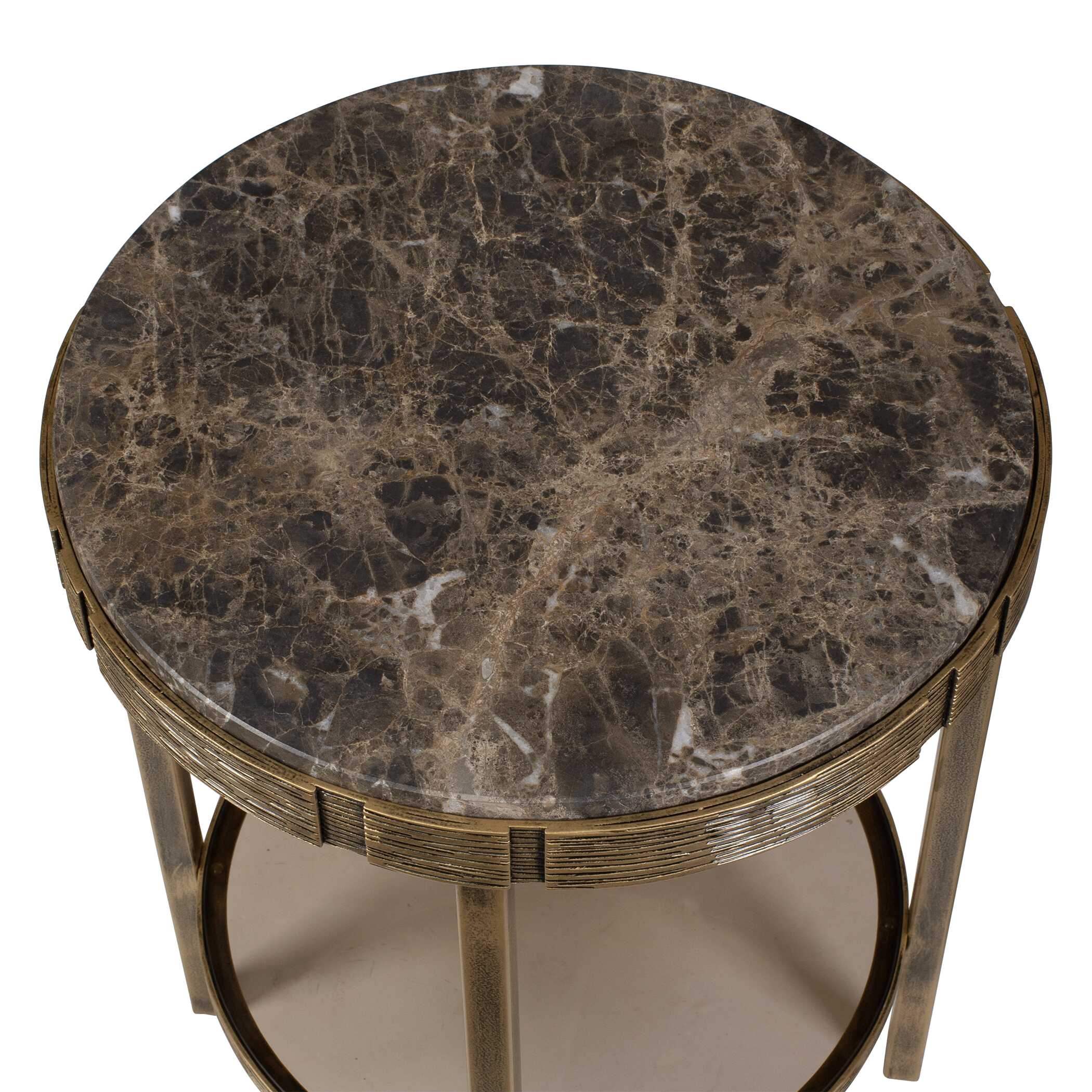 Cusano Round Dark Marble Accent Table - Image 7