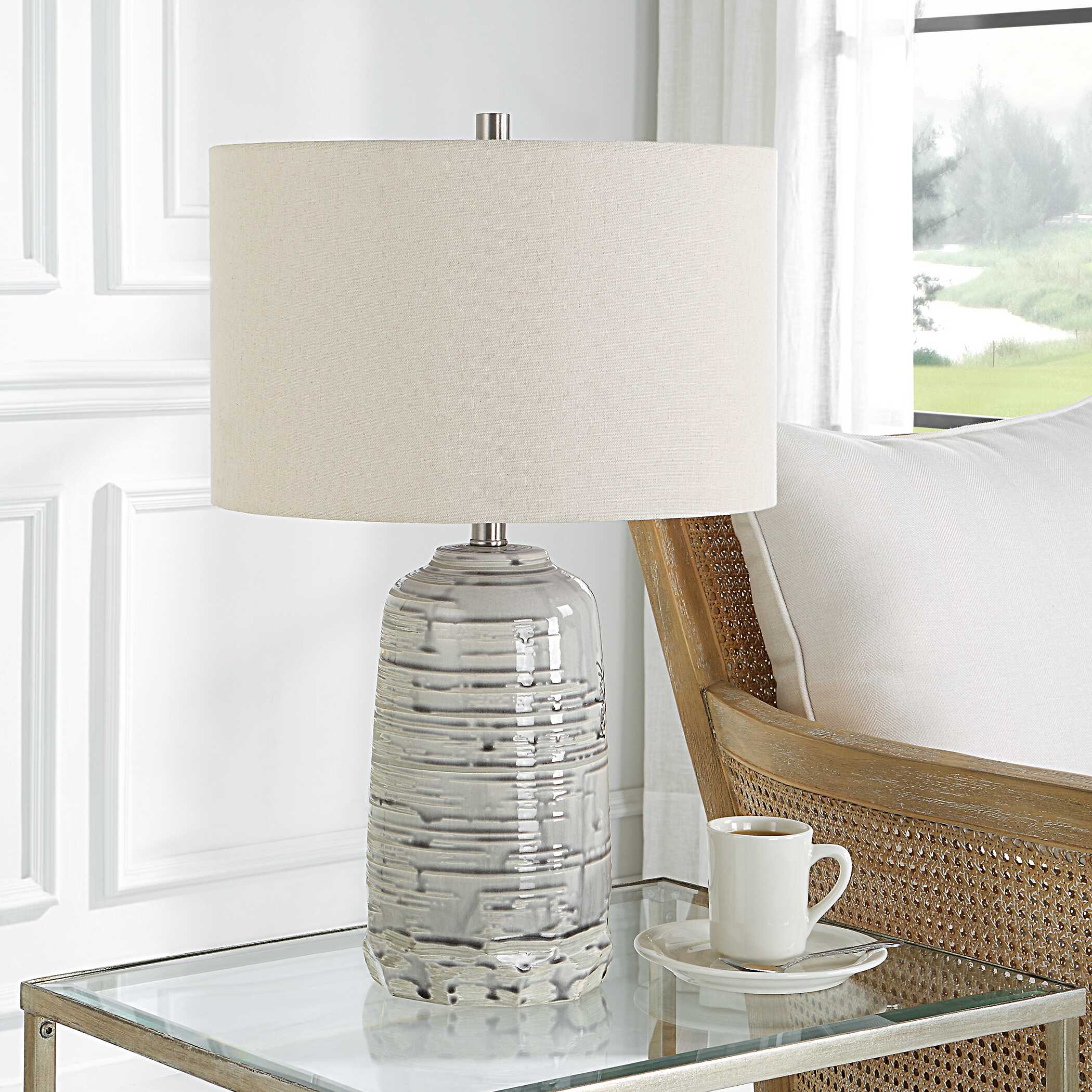 Cyclone Ivory Table Lamp - Image 3