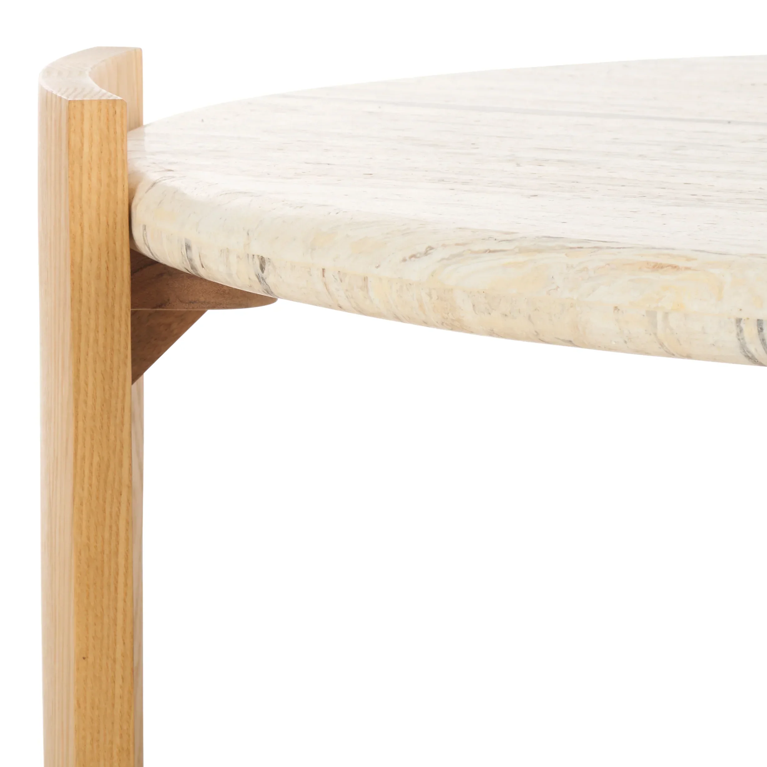 Damarcus Travertine Top Coffee Table - Image 5