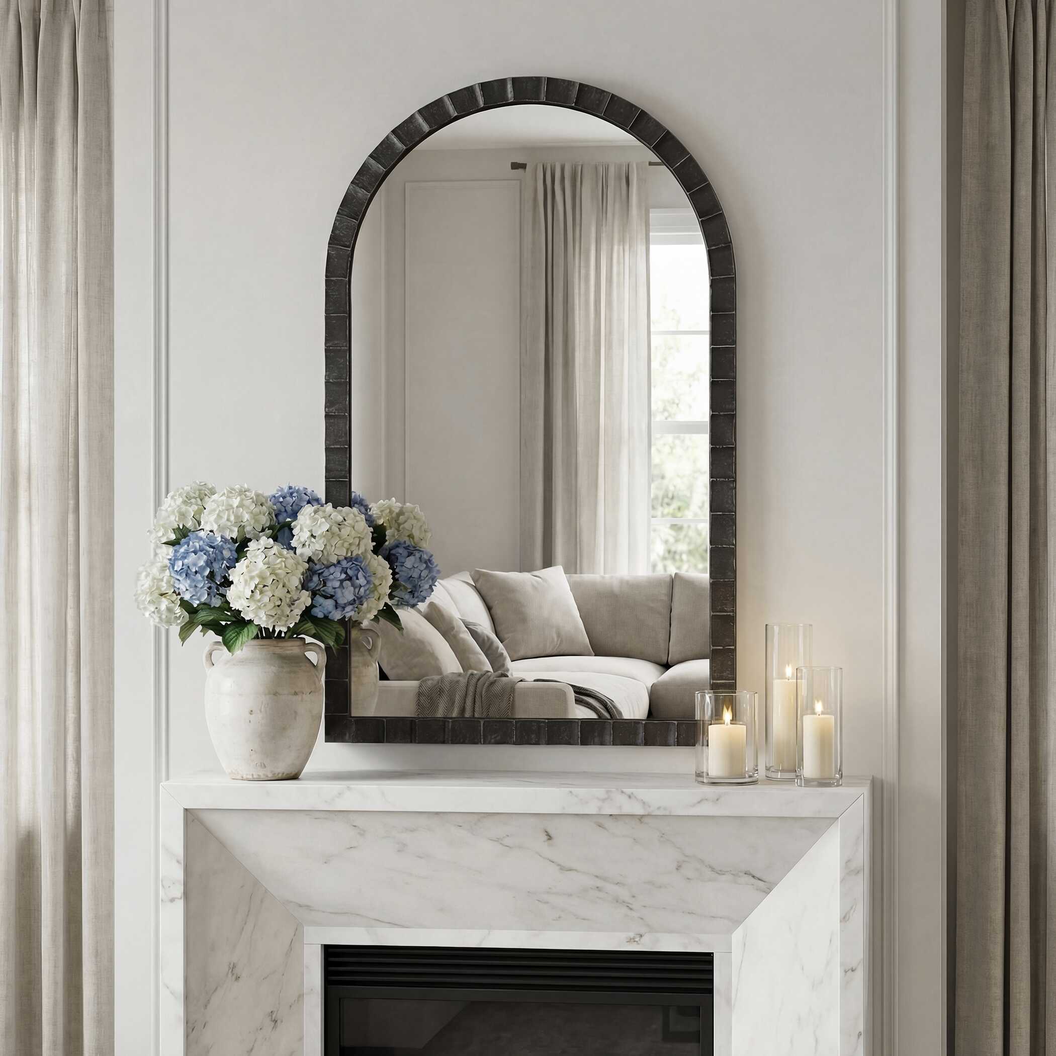 Dandridge Black Arch Mirror - Image 2