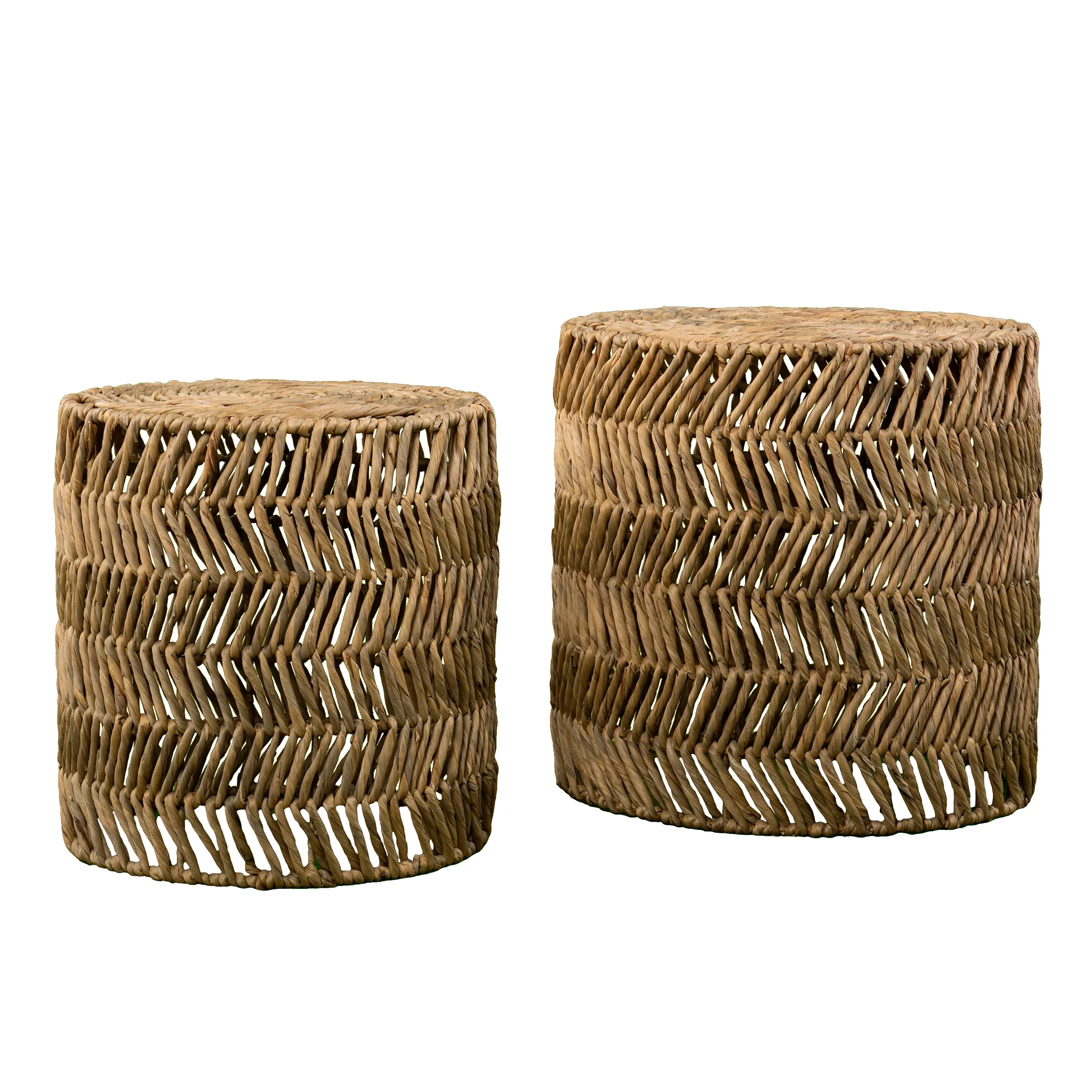 Davari Water Hyacinth Nesting Tables – 2pc Set - Image 3