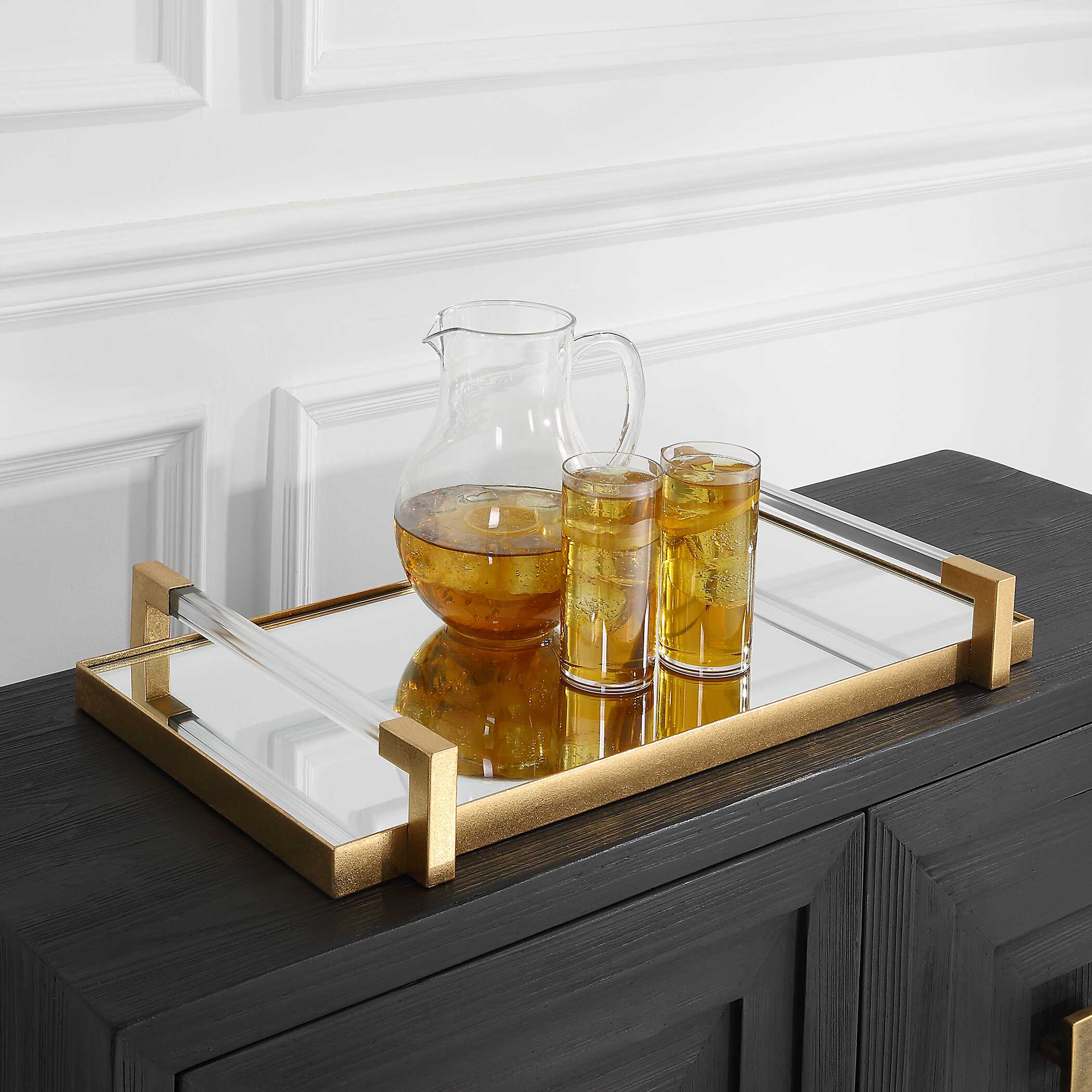 Deki Gold Mirrored Tray - Image 2