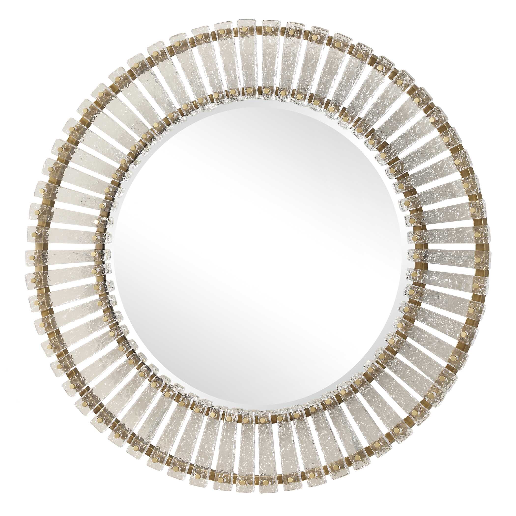 Denali Textured Glass Round Mirror - Image 4