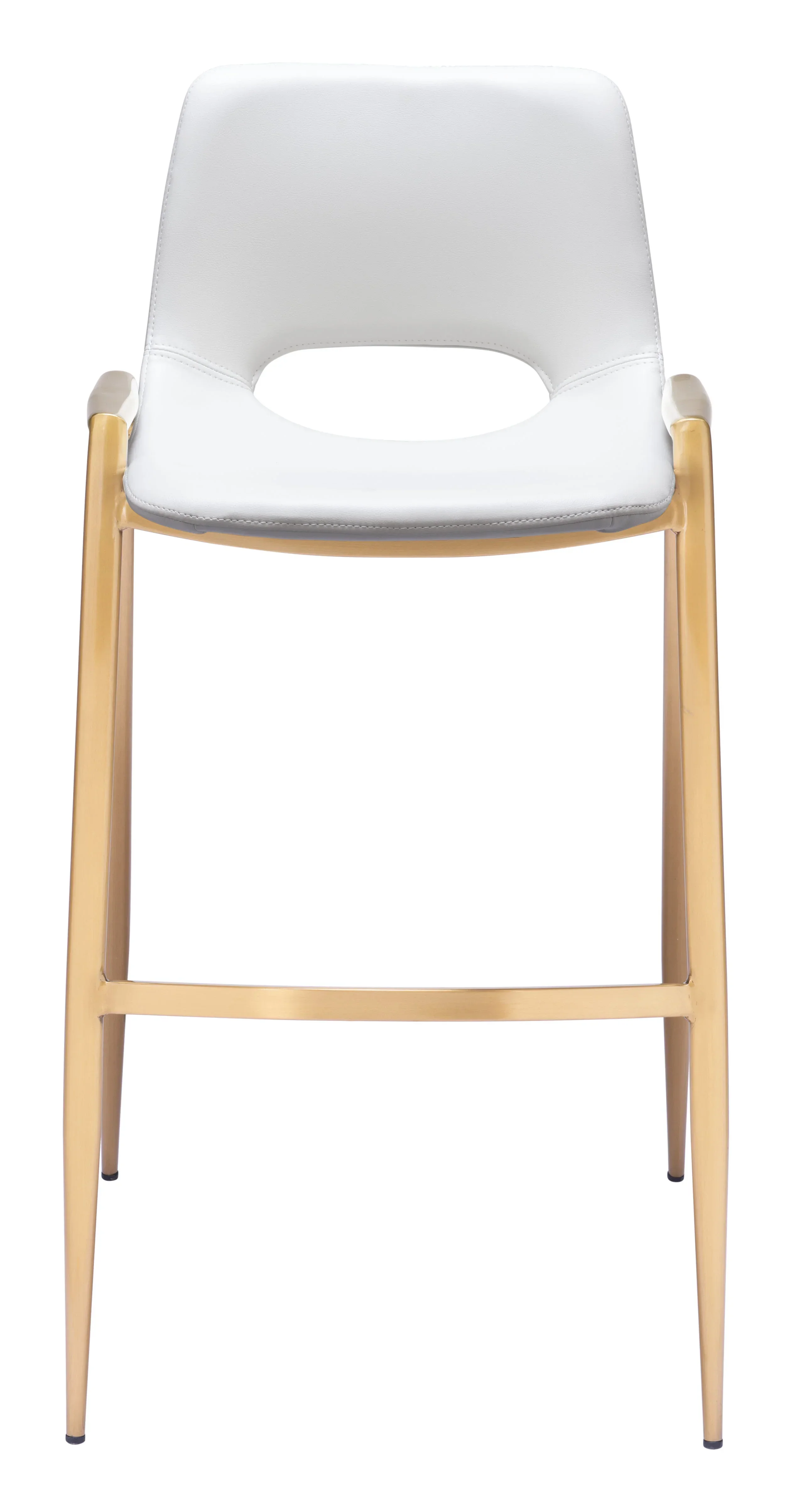 Desi Barstool (Set of 2) White & Gold - Image 4
