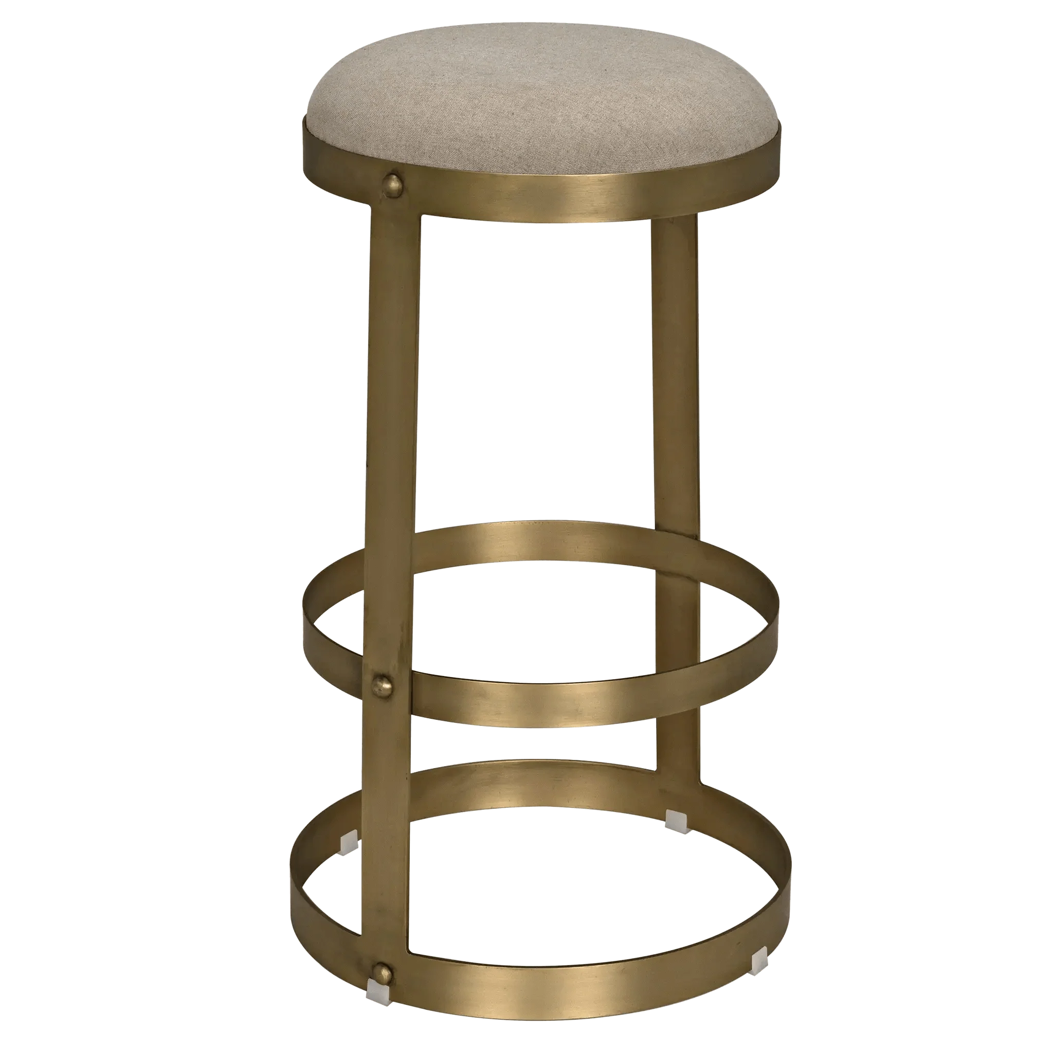 Dior Bar Stool, Metal with Brass Finish