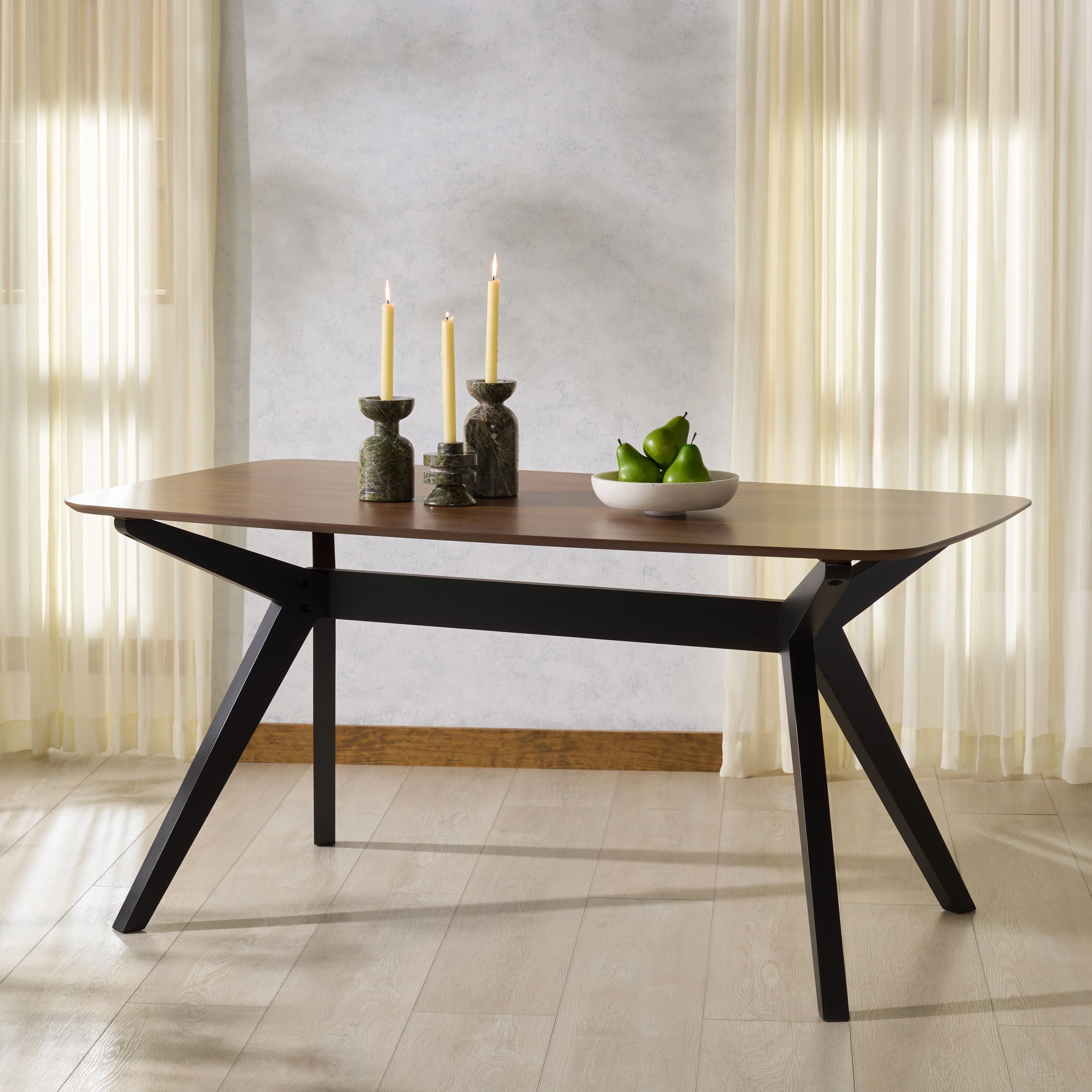 Divya Rectangle Wood Dining Table - Image 3