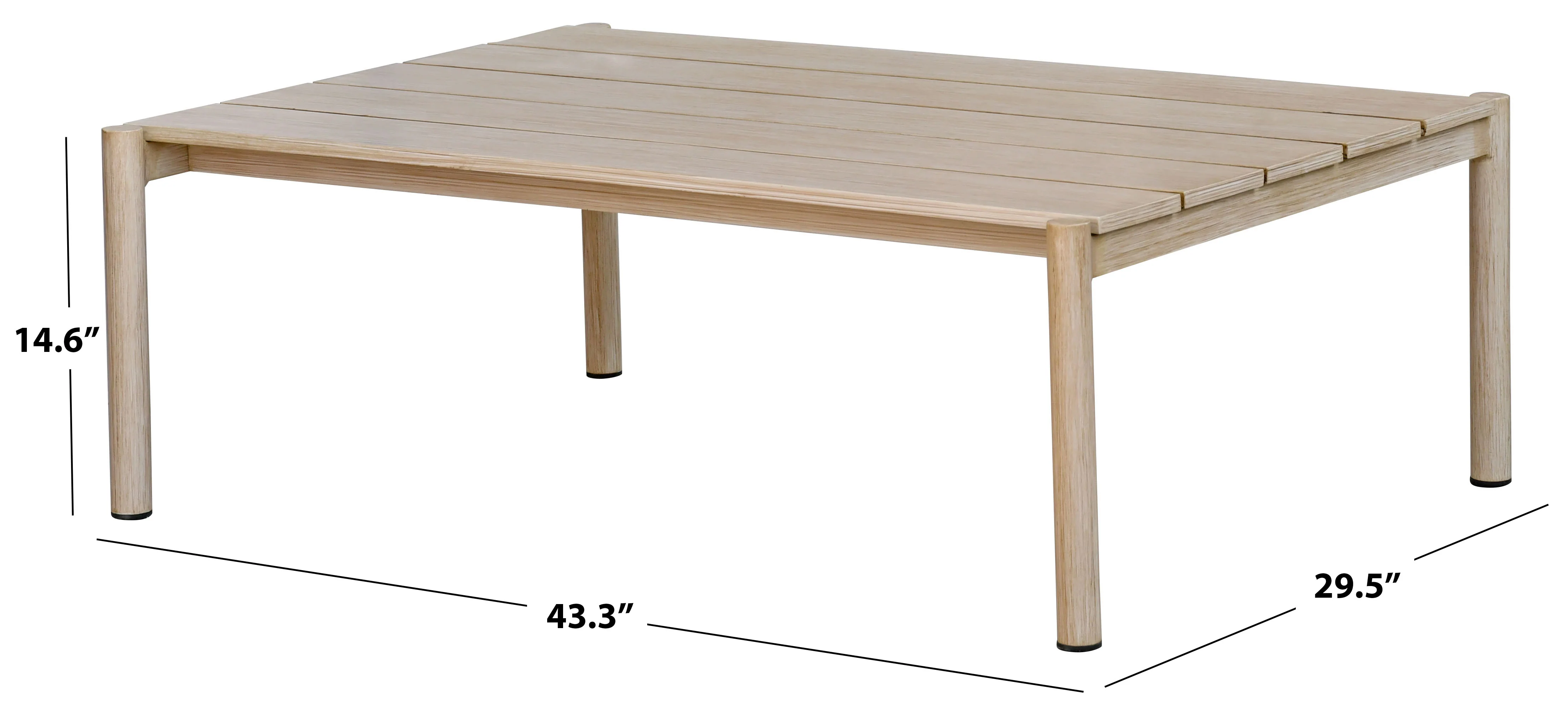 Dorianna Aluminum Patio Coffee Table - Image 5
