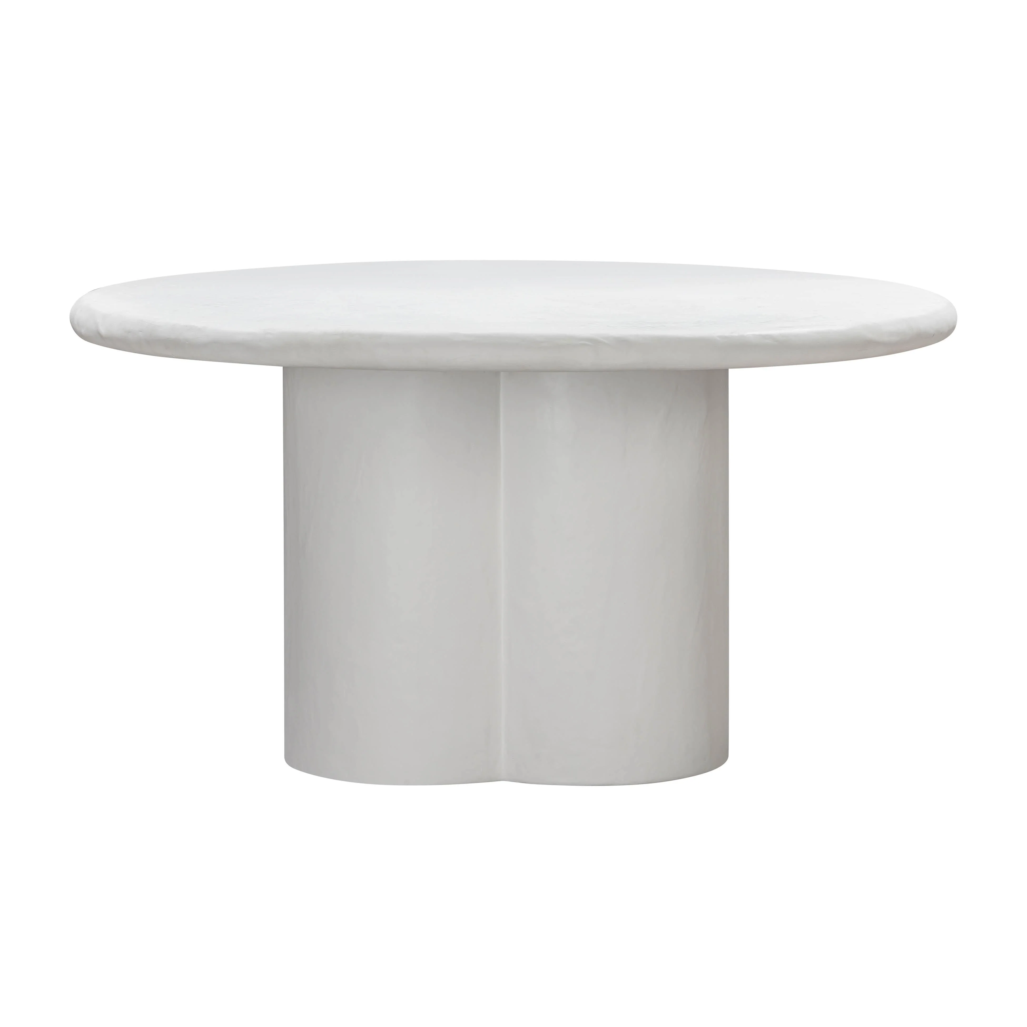 Elika White Faux Plaster Round Dining Table - Image 3