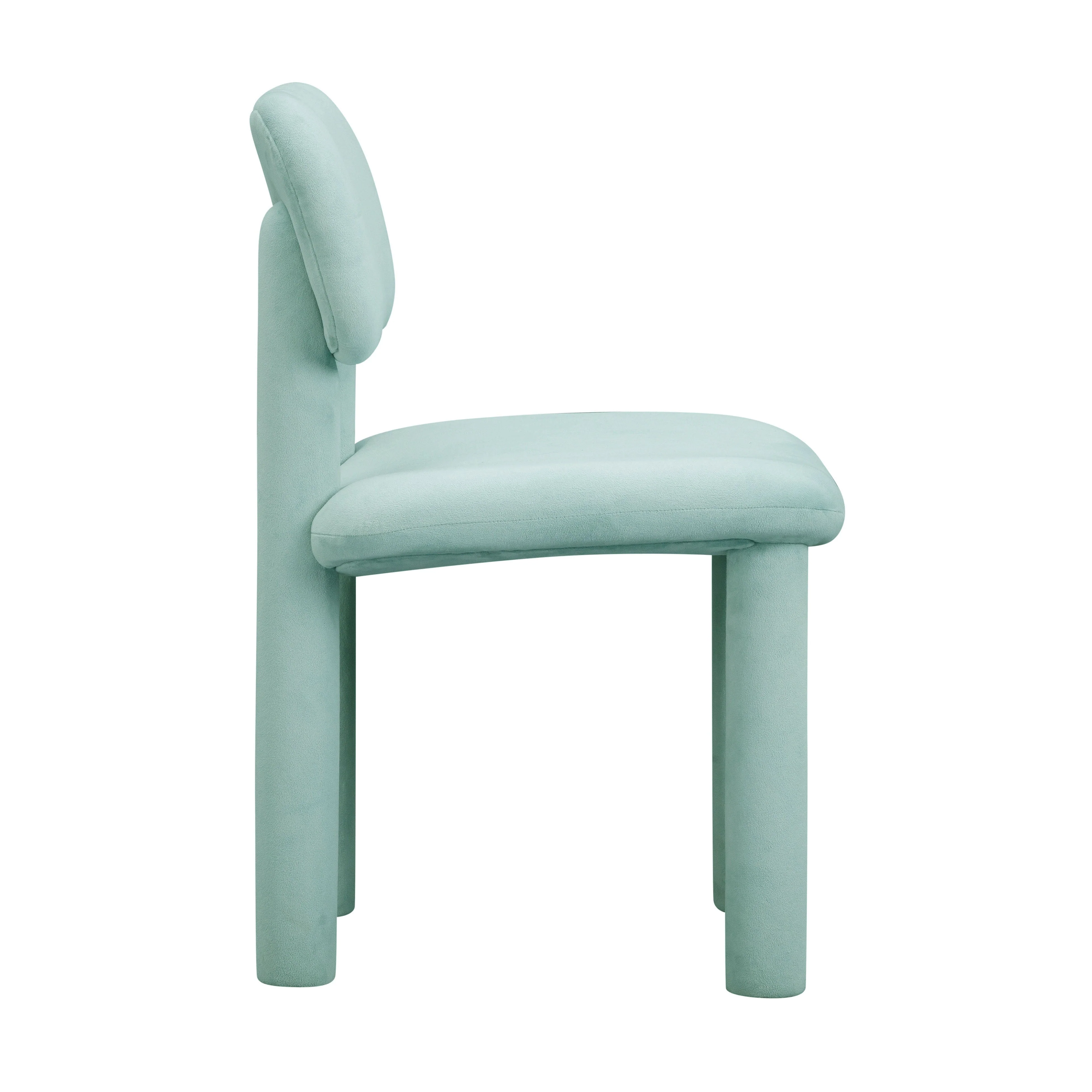 Elise Pale Blue Velvet Dining Chair - Image 5